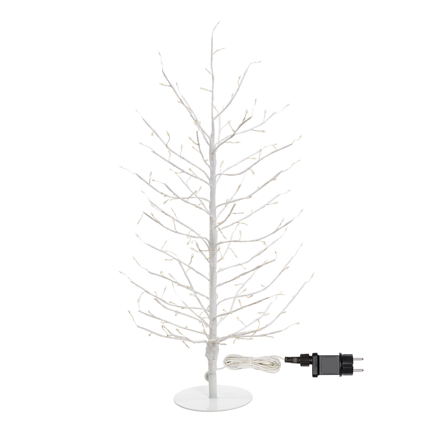Lindenzweig-Baum weiß, Höhe 0,6 m, 160 warmweiße Mikro-LEDs, Innenbereich 7 Lindenzweig-Baum weiß, Höhe 0,6 m, 160 warmweiße Mikro-LEDs, Innenbereich 7