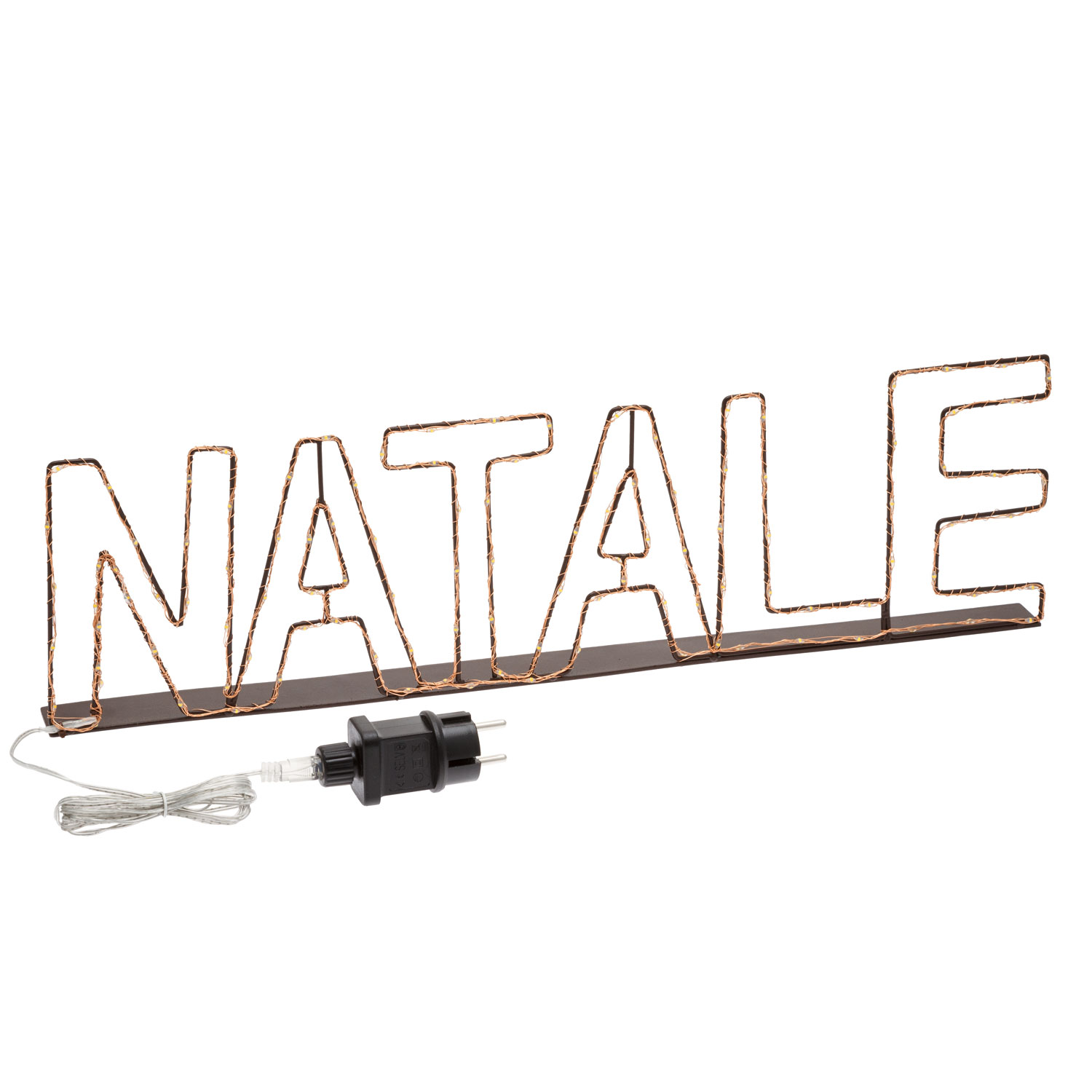 Scritta luminosa led Natale color rame, bianco caldo 5 Scritta luminosa led Natale color rame, bianco caldo 5