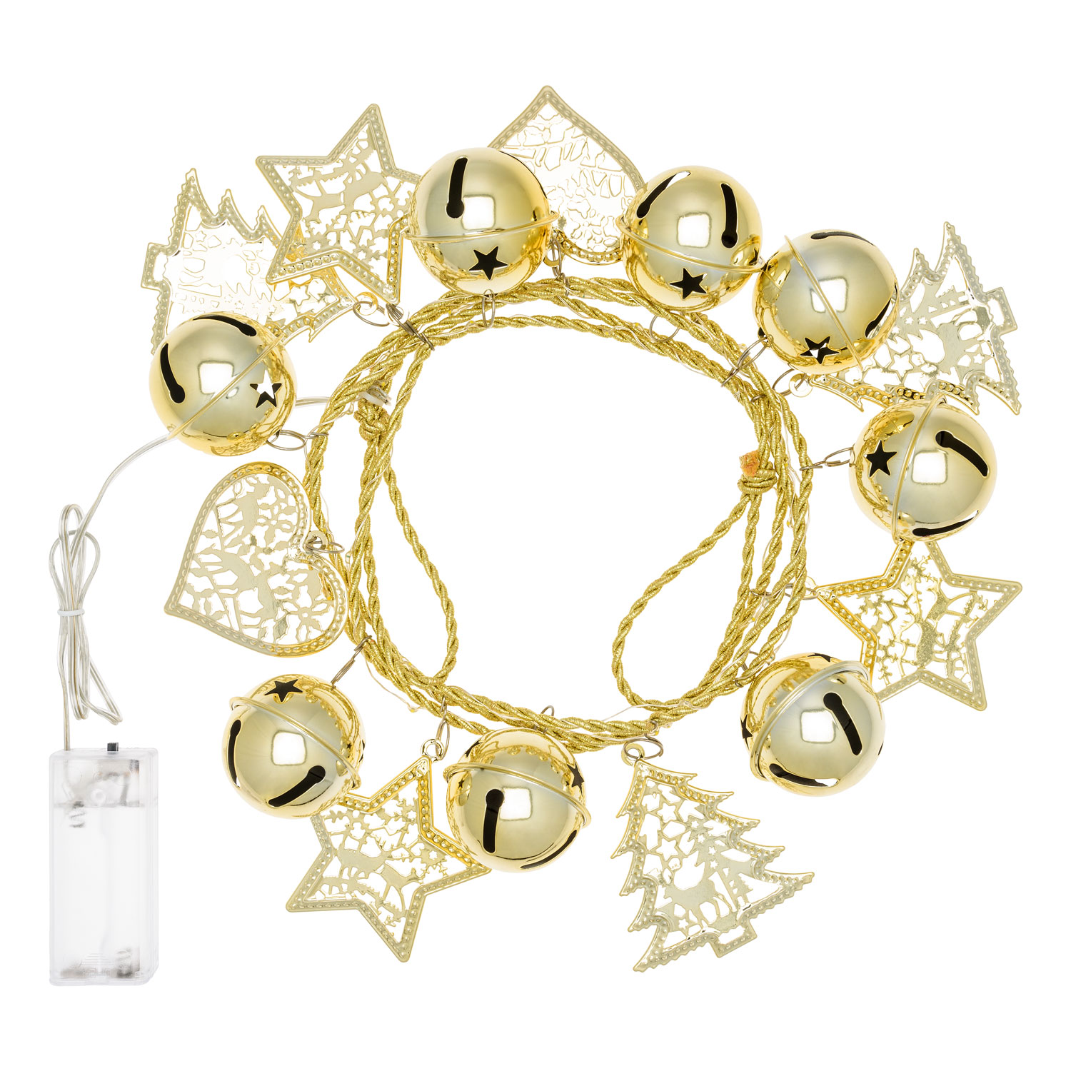 1.8 m, Gold Colored Metal Decorations Battery String Lights, 36 MicroLEDs, Warm White 2 1.8 m, Gold Colored Metal Decorations Battery String Lights, 36 MicroLEDs, Warm White 2