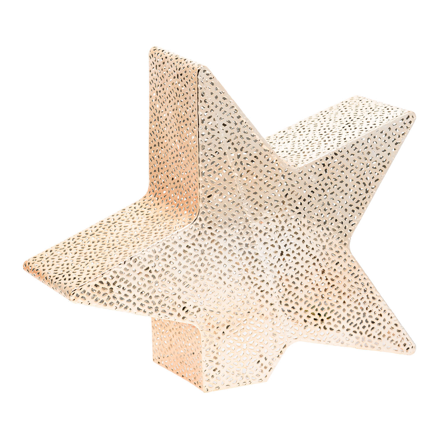 Stella inclinata color champagne Ø 33 cm, led bianco caldo 3 Stella inclinata color champagne Ø 33 cm, led bianco caldo 3