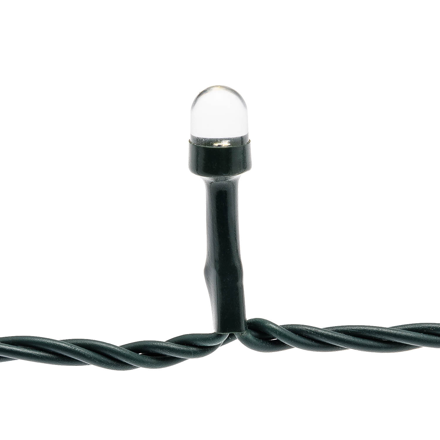 Catena 100 m, 1000 led Convex Ø 8 mm, bianco caldo, cavo verde 3