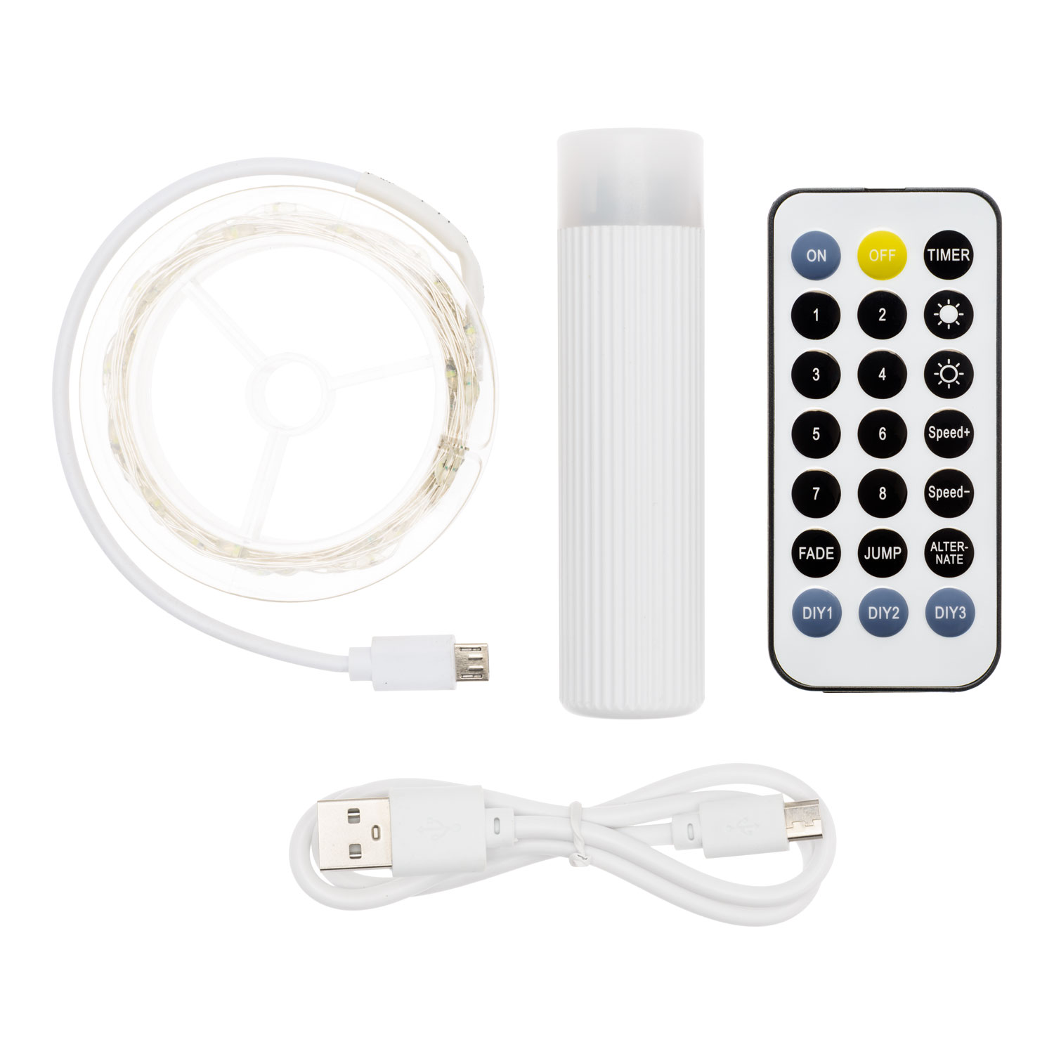 9.9m Battery POWER BANK String Lights, 100 White MicroLEDs 2 9.9m Battery POWER BANK String Lights, 100 White MicroLEDs 2