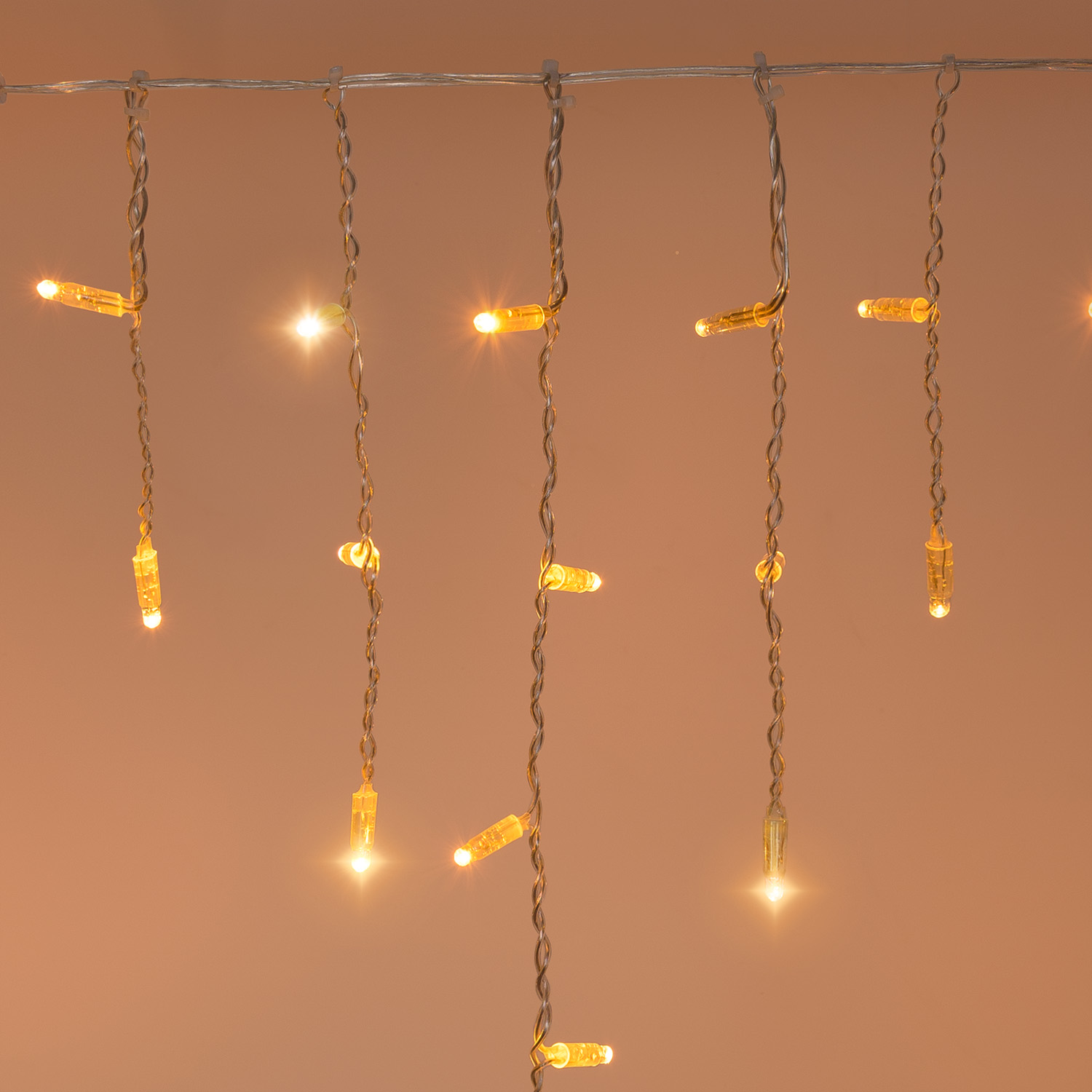 Eisregenlichter Connect ProLine 36V, 2 x H 0,5 m, 80 Maxiled warmweiß, transparentes Kabel 4 Eisregenlichter Connect ProLine 36V, 2 x H 0,5 m, 80 Maxiled warmweiß, transparentes Kabel 4