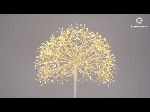 Tige Branche avec sphère RICCO blanche, h 155 cm, 912 microled blanc chaud, intérieur 2