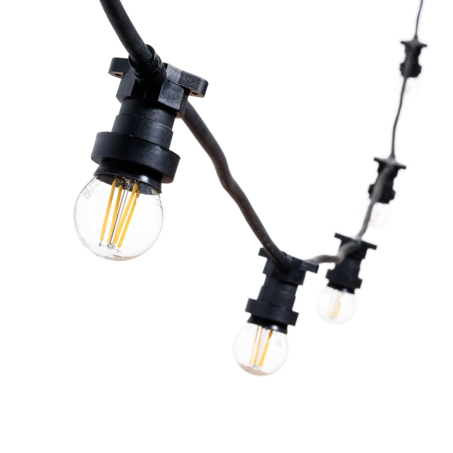 Guirnalda 5m con bombillas led de 4W mini esfera Ø 45mm Guirnalda 5m con bombillas led de 4W mini esfera Ø 45mm