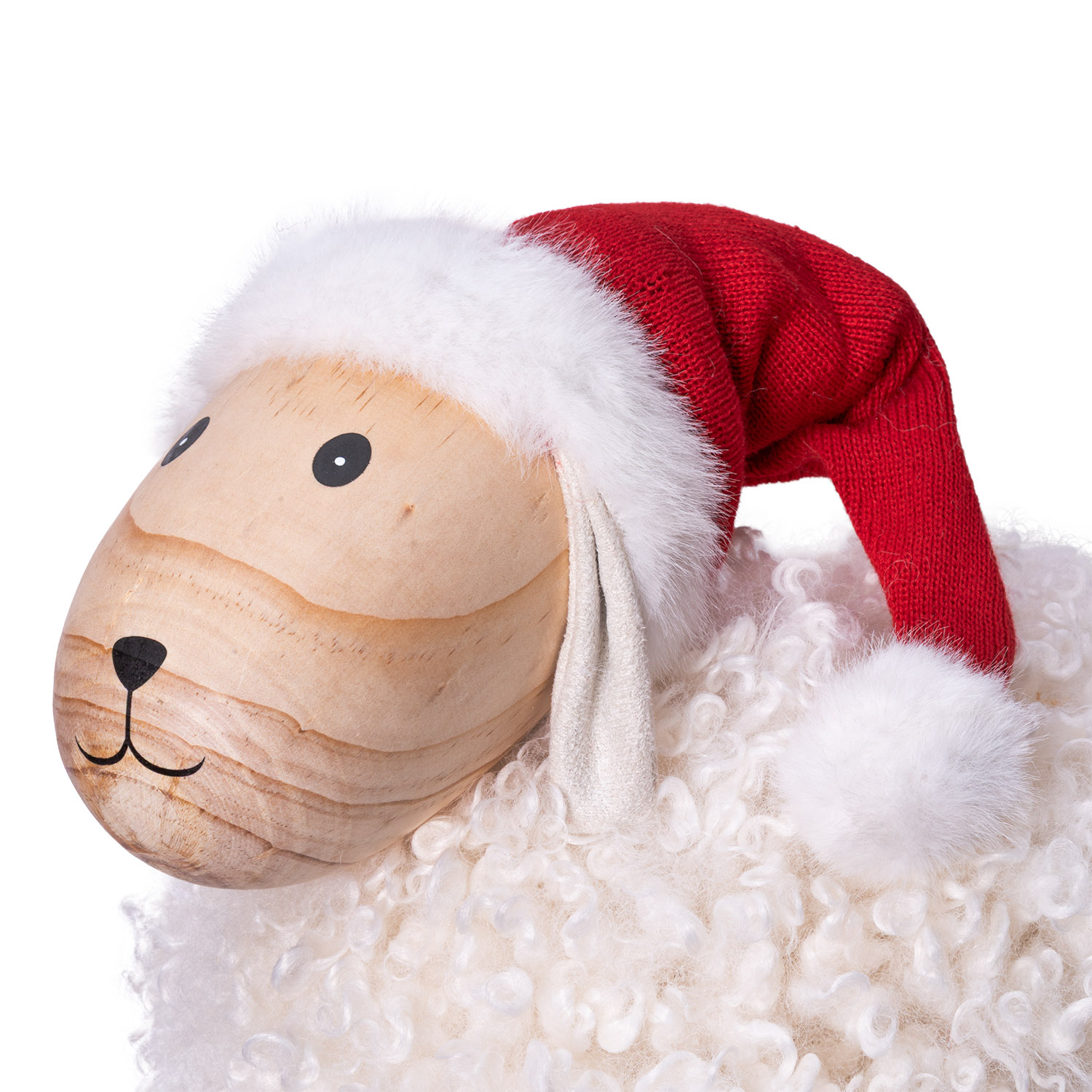NatAgnello 3D-Leuchtfigur aus Holz, H 35 cm, Dual Color Micro-LEDs warmweiß und mehrfarbig, für den Innenbereich 3
