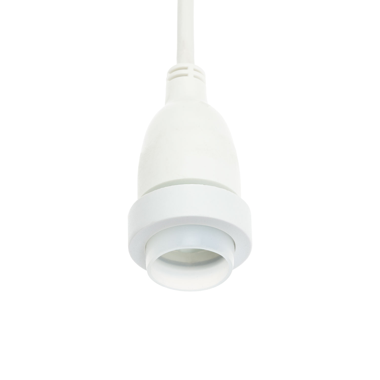 Catenaria con 8 portalampade pendenti E27, h 30 cm, 5 metri, cavo bianco, prolungabile 5 Catenaria con 8 portalampade pendenti E27, h 30 cm, 5 metri, cavo bianco, prolungabile 5