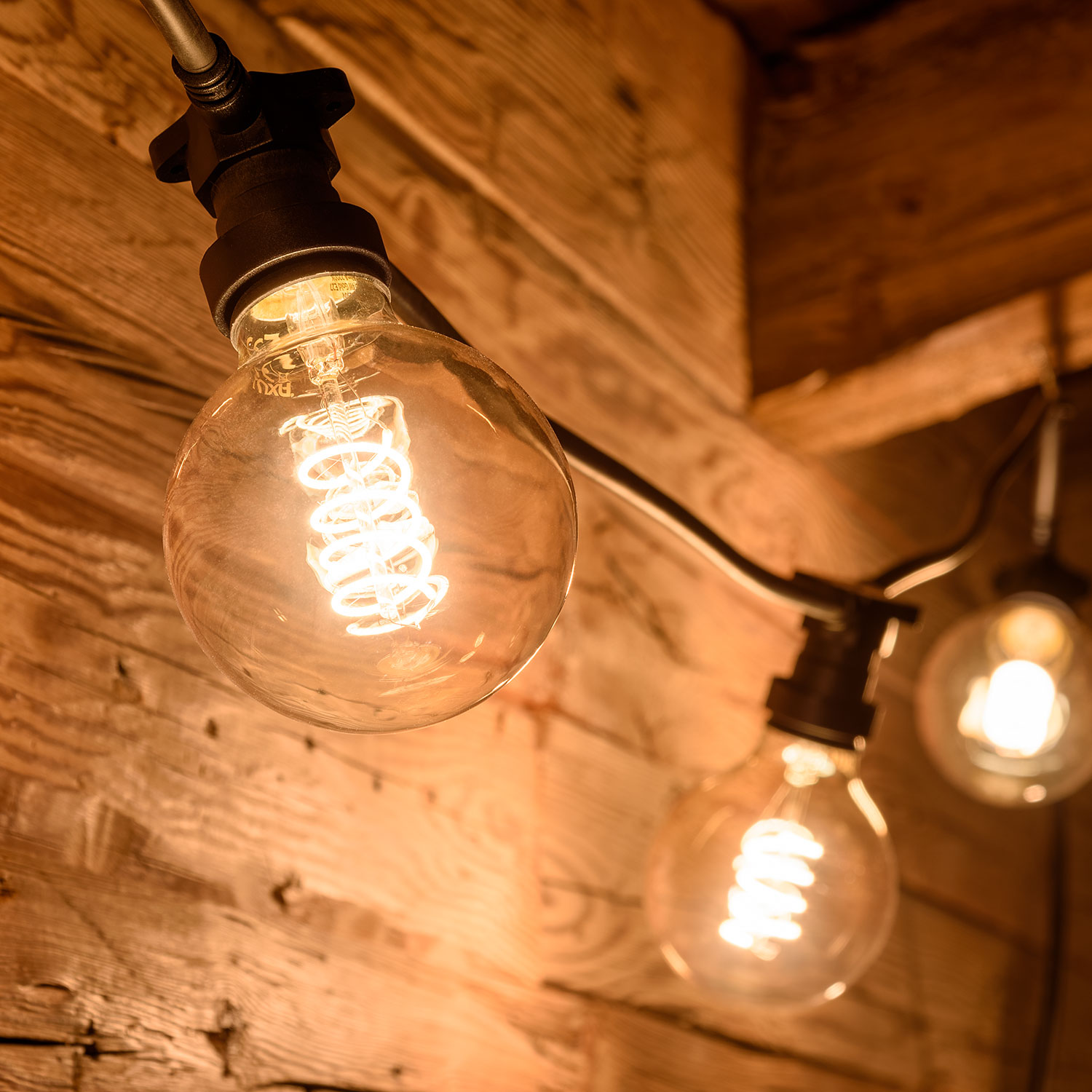 5m E27 Black Festoon Cable, 8 Sockets, Connectable 10 5m E27 Black Festoon Cable, 8 Sockets, Connectable 10