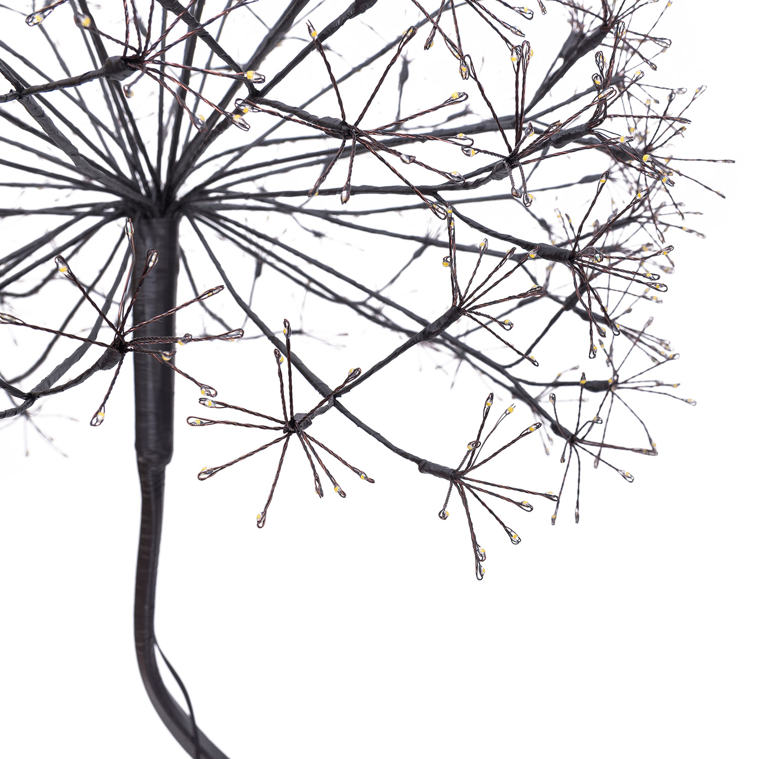 Albero Ramo sfera RICCO nero, h 160 cm, 1350 microled bianco caldo, uso interno 4
