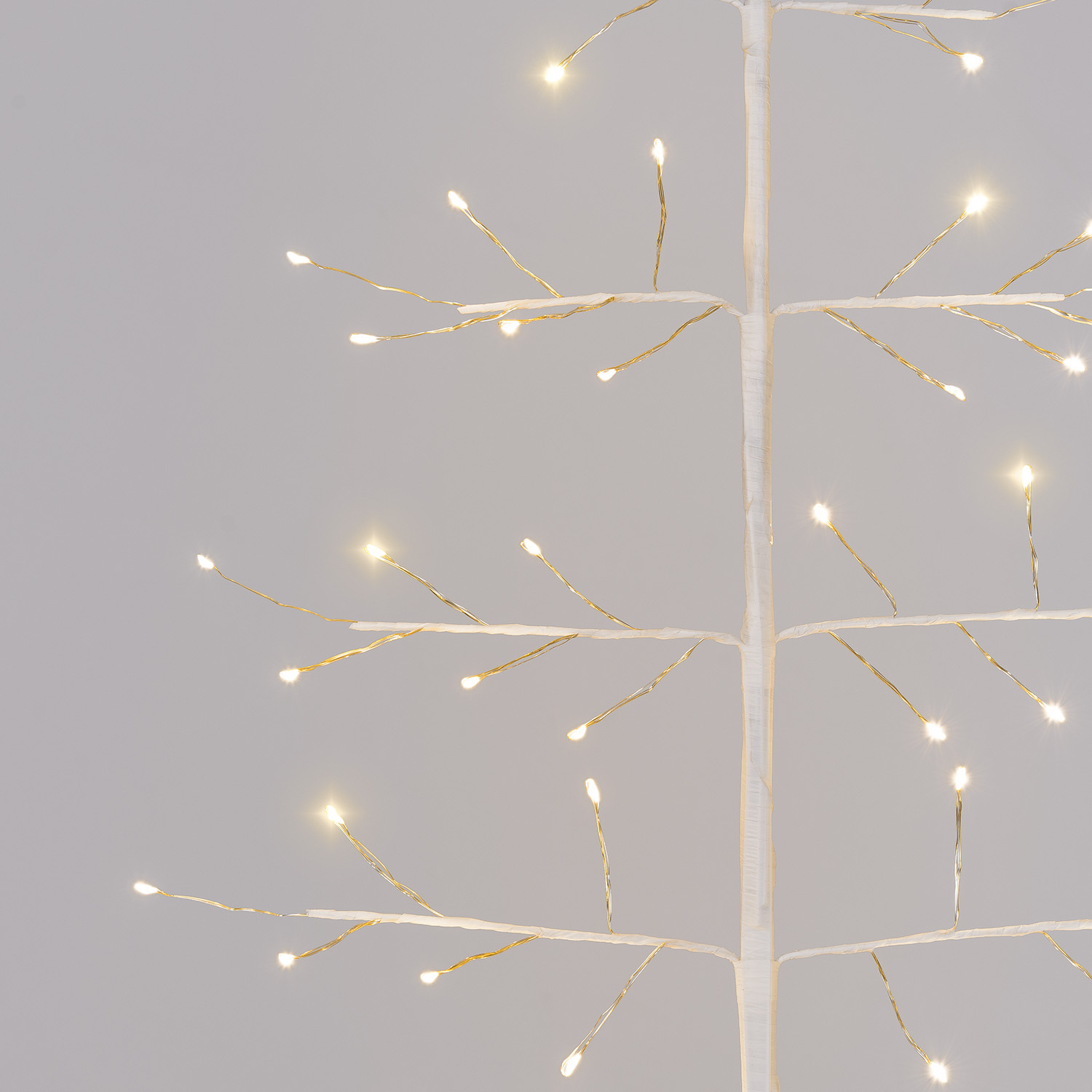 Árbol Rama de Tilo blanco 2D h 1,5 m, 186 microled, blanco cálido, uso interior 3