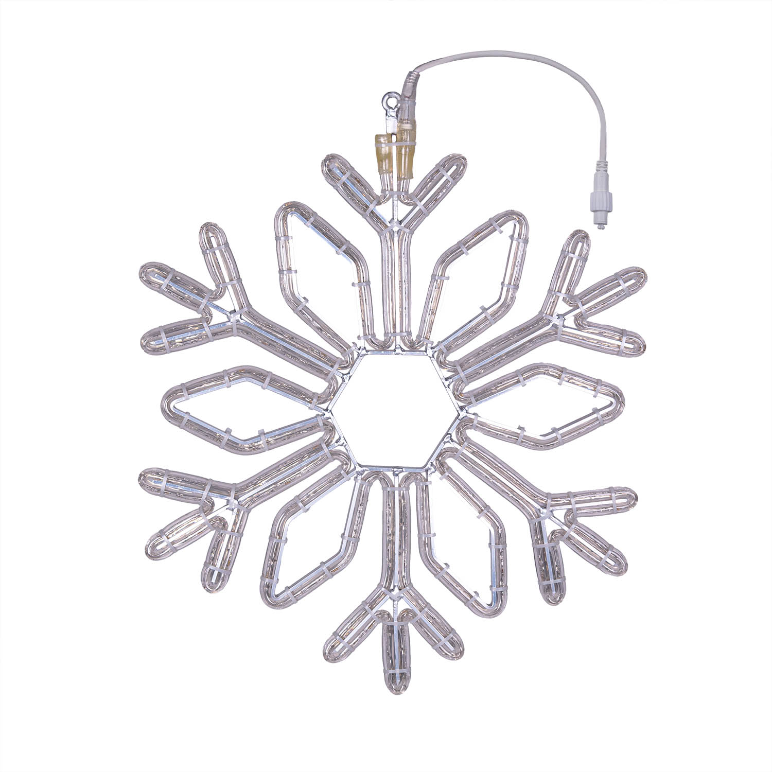 Copo de nieve de manguera luminosa, 52 x h 60 cm, 244 led blanco frío 6 Copo de nieve de manguera luminosa, 52 x h 60 cm, 244 led blanco frío 6