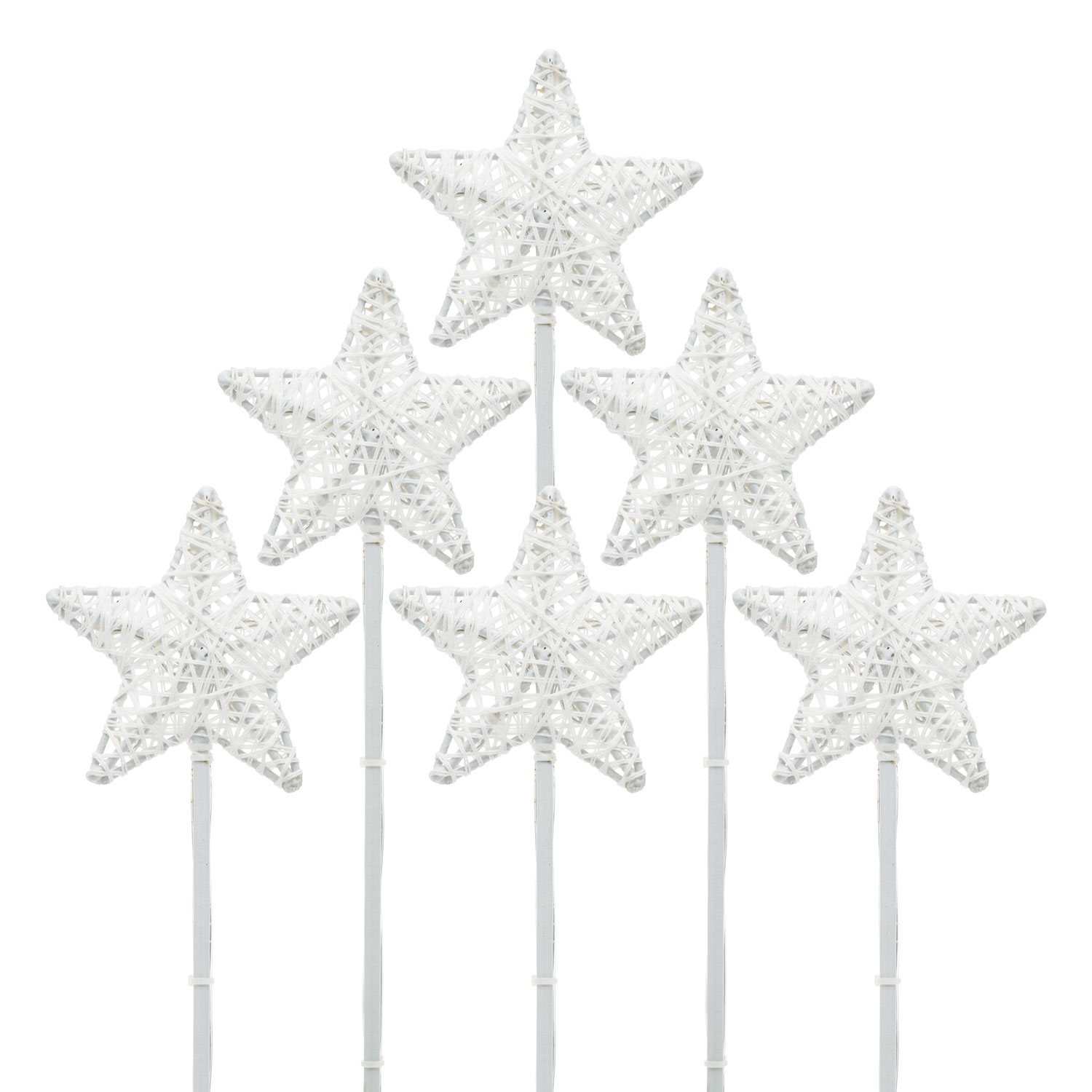 Lot de 6 Étoiles 3D Ø 10 cm avec piquet, 36 aux deux couleurs LED blanc chaud et froid 9 Lot de 6 Étoiles 3D Ø 10 cm avec piquet, 36 aux deux couleurs LED blanc chaud et froid 9