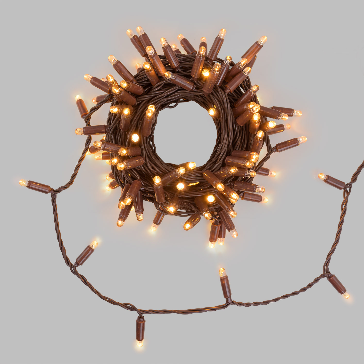 Lichterkette Connect ProLine 36V, 12 m, 120 Maxiled warmweiß, braunes Kabel, erweiterbar Lichterkette Connect ProLine 36V, 12 m, 120 Maxiled warmweiß, braunes Kabel, erweiterbar