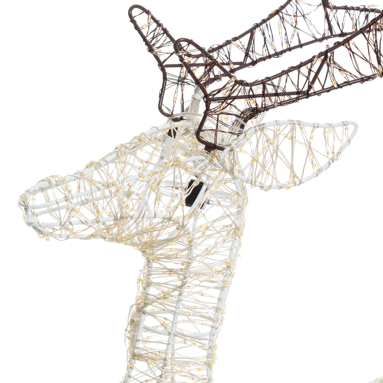 3D-Rentier mit angehobener Hufe, H. 80 cm, 2880 Mikro-LEDs mit hoher Anzahl in Warmweiß und Kaltweiß, für den Innenbereich geeignet 4 3D-Rentier mit angehobener Hufe, H. 80 cm, 2880 Mikro-LEDs mit hoher Anzahl in Warmweiß und Kaltweiß, für den Innenbereich geeignet 4