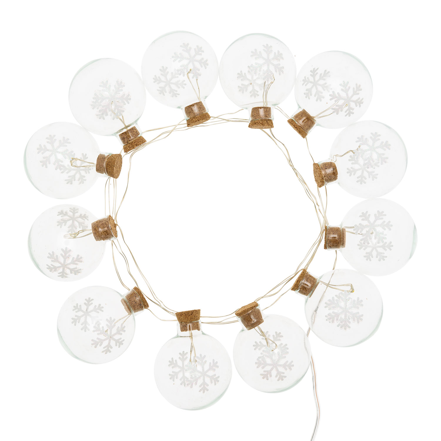 Deko-Lichterkette 12 Kugeln mit LED-Eiskristallen Ø 40 mm, MicroLEDs warmweiß 3 Deko-Lichterkette 12 Kugeln mit LED-Eiskristallen Ø 40 mm, MicroLEDs warmweiß 3