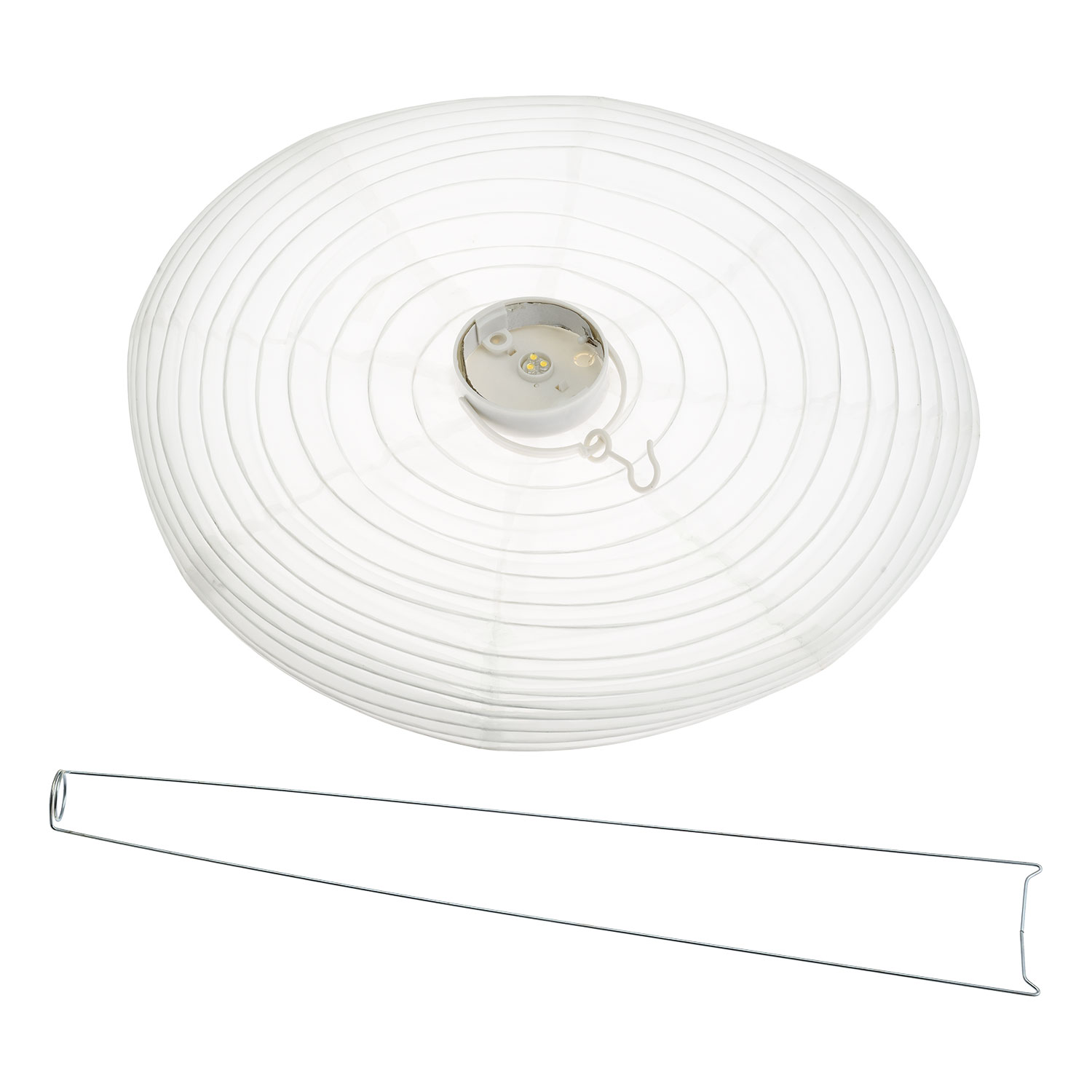 Lanterna luminosa in tessuto bianco Ø 40 cm, led bianco caldo 3 Lanterna luminosa in tessuto bianco Ø 40 cm, led bianco caldo 3