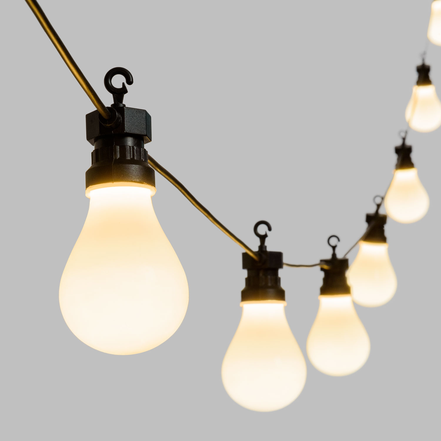 Catena 5,5 metri, 10 lampadine bianche vintage led 4 Catena 5,5 metri, 10 lampadine bianche vintage led 4