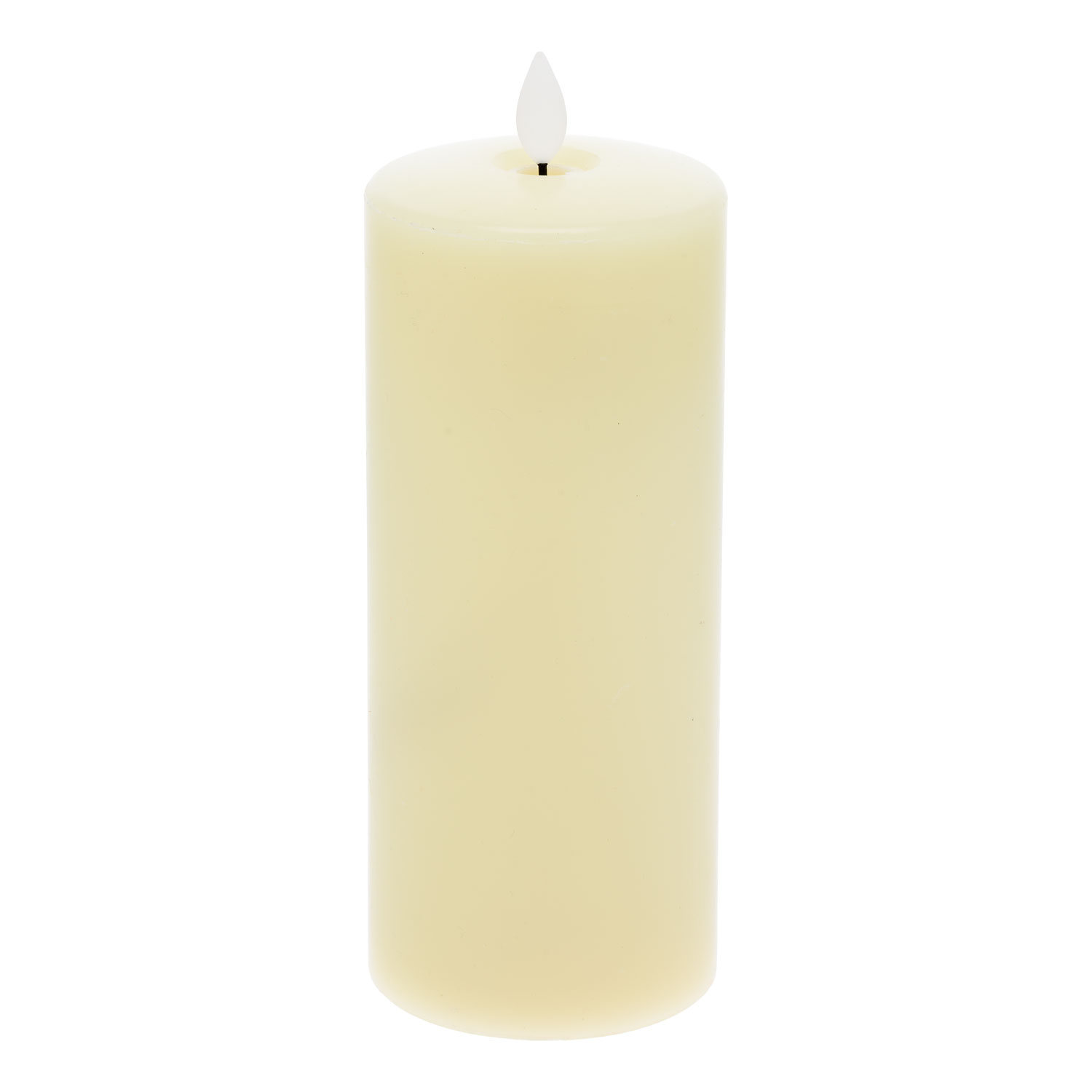 Candela in cera liscia avorio con stoppino, h 18 cm 5 Candela in cera liscia avorio con stoppino, h 18 cm 5