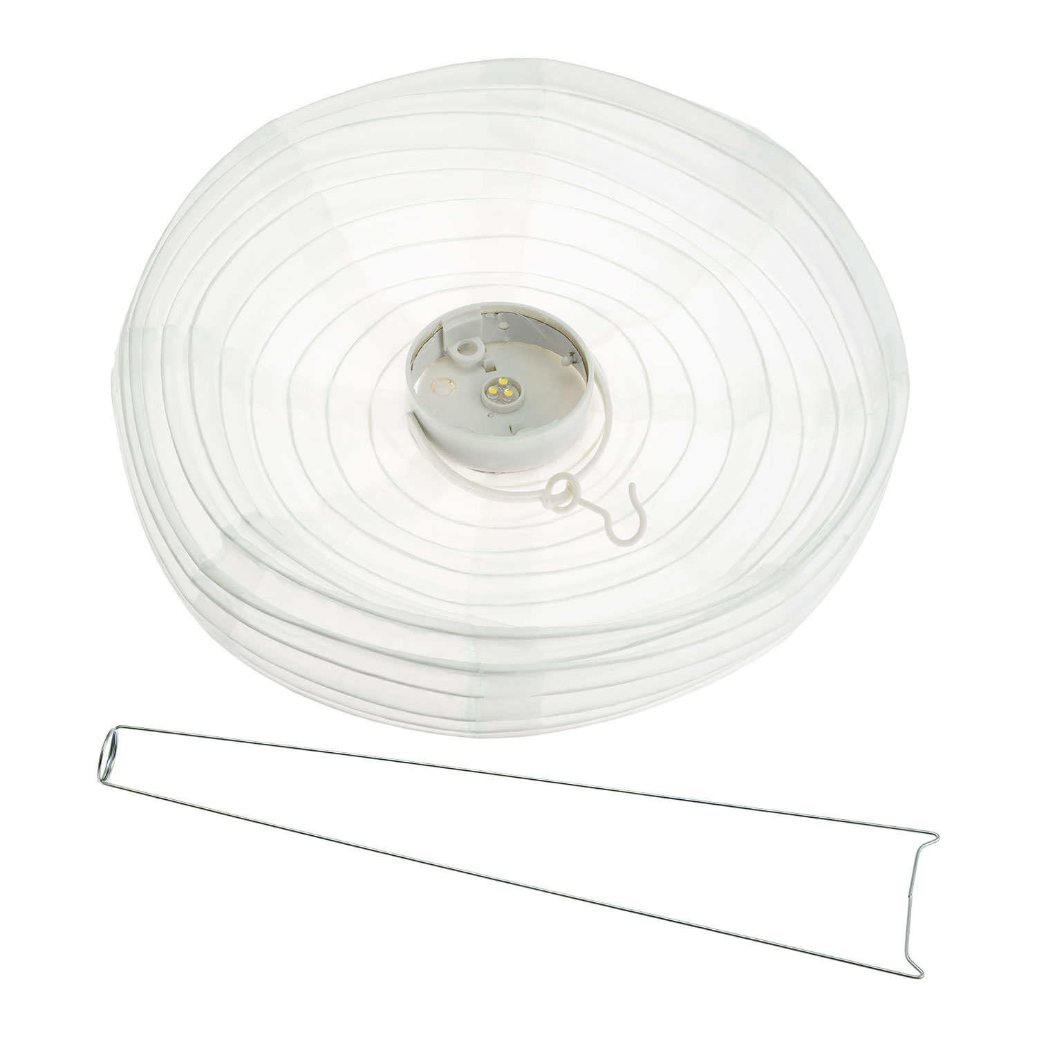 Weißer LED-Lampion Ø 30 cm, warmweißes Licht 3 Weißer LED-Lampion Ø 30 cm, warmweißes Licht 3