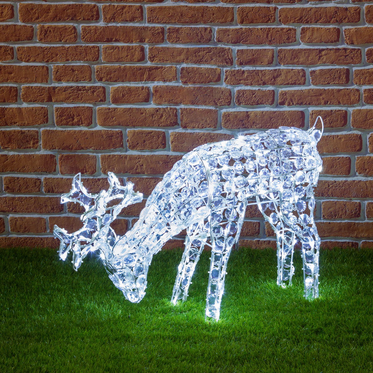 Renne qui broute l'herbe, h. 50 cm, LED blanc froid 2 Renne qui broute l'herbe, h. 50 cm, LED blanc froid 2