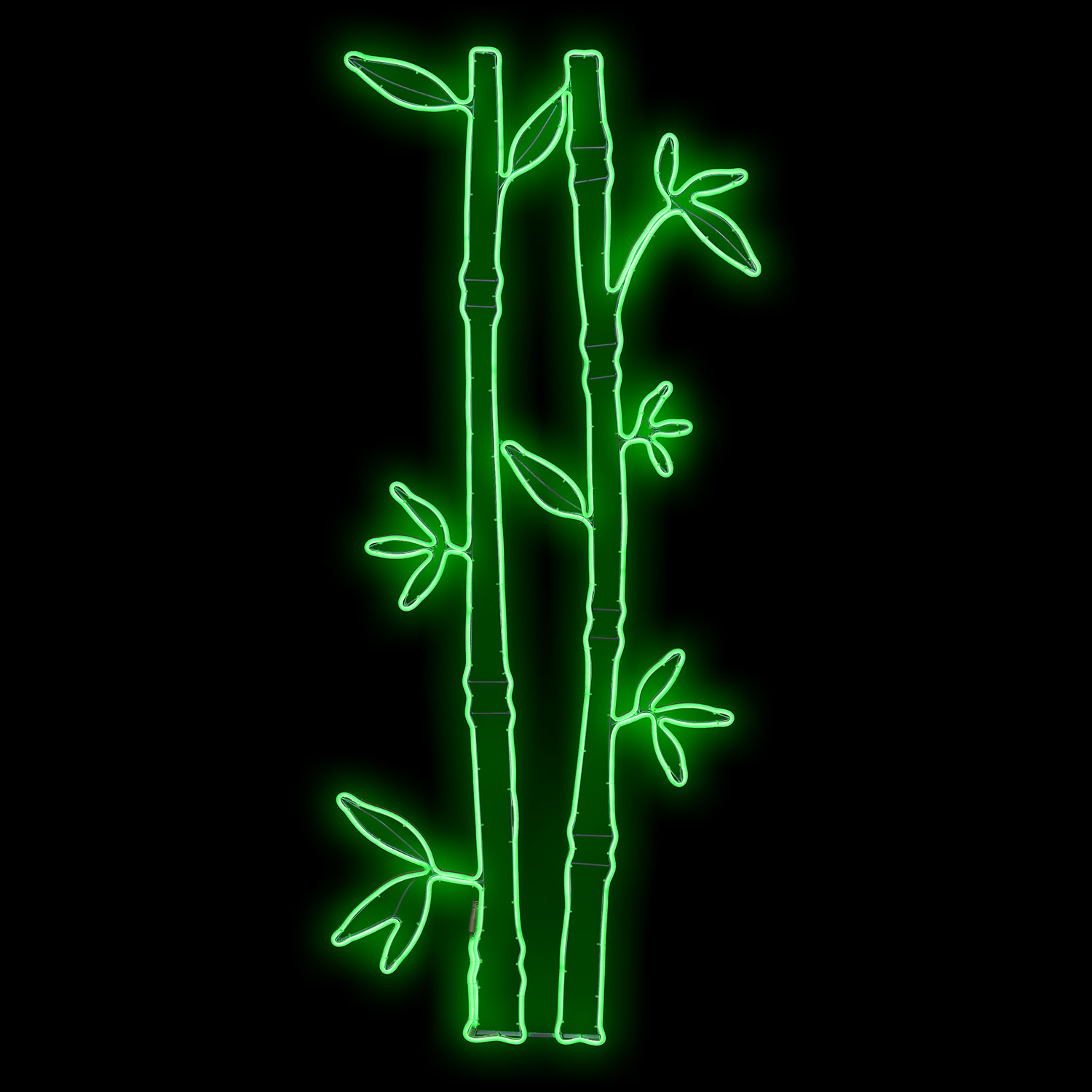 Bambou décoratif en tube lumineux effet néon h 1,78 m, led vert 4 Bambou décoratif en tube lumineux effet néon h 1,78 m, led vert 4