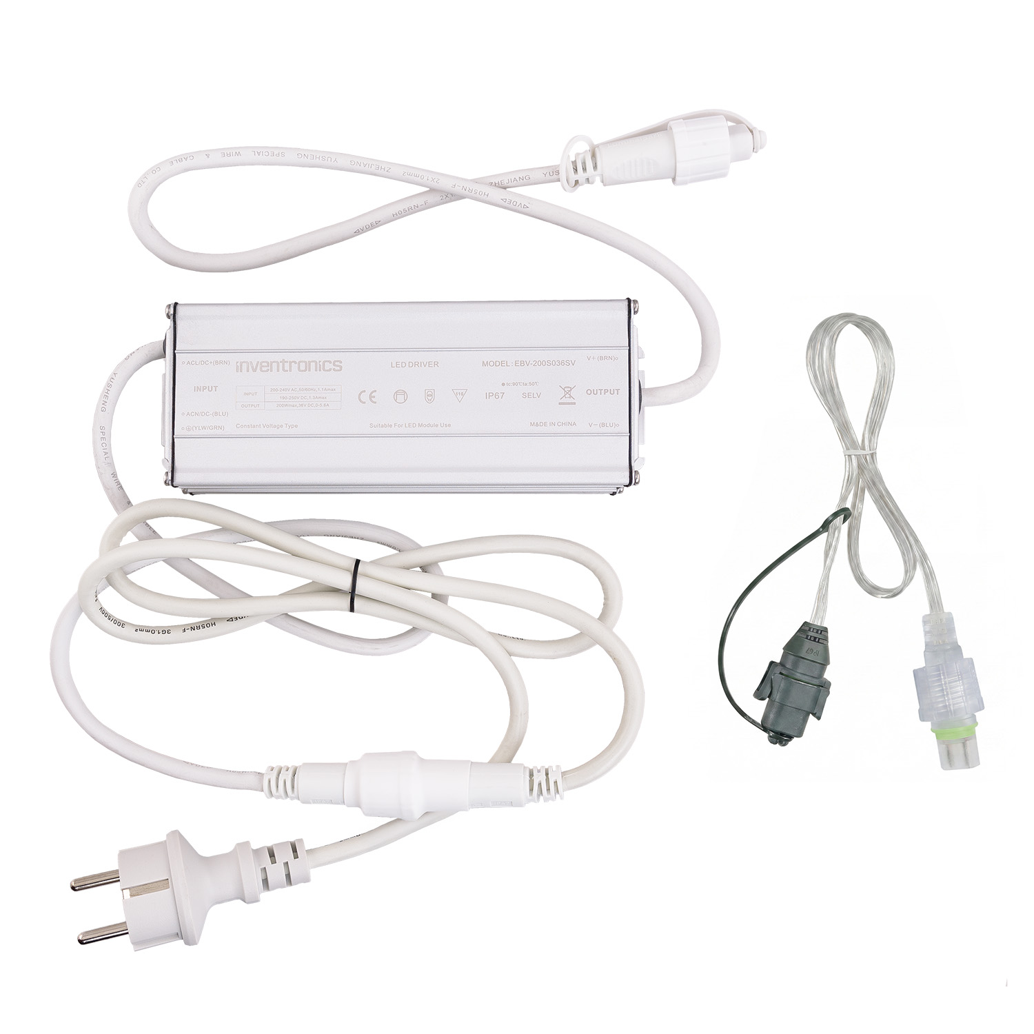 Connect ProLine 36V Power Supply for up to 344 panels, 200 Watt, white cable
