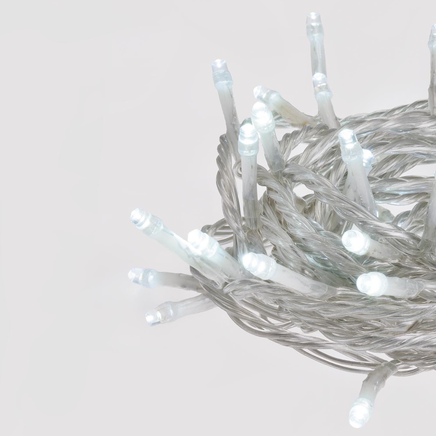 Guirlande Connect+ 5 m, 50 led blanc froid, câble transparent, prolongeable 3 Guirlande Connect+ 5 m, 50 led blanc froid, câble transparent, prolongeable 3