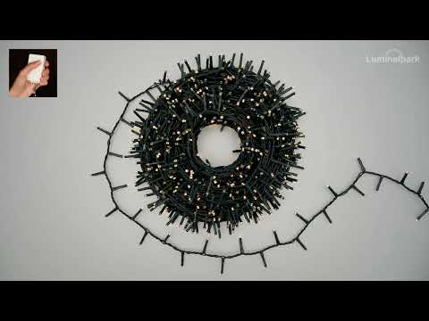 MiniCluster Lichterkette 30,5 m, 1000 MiniLEDs goldfarbig warmweiß 2 MiniCluster Lichterkette 30,5 m, 1000 MiniLEDs goldfarbig warmweiß 2