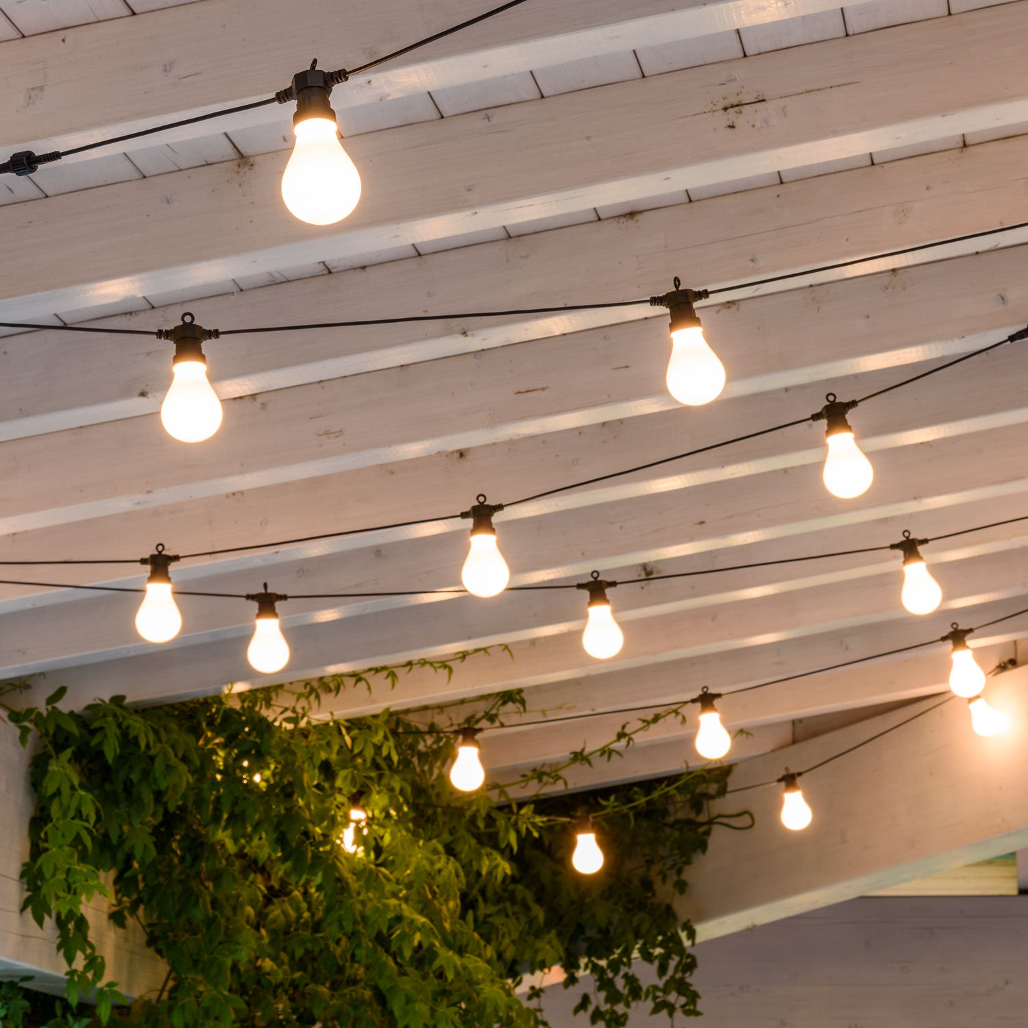 Catena 5,5 metri, 10 lampadine bianche vintage led 3 Catena 5,5 metri, 10 lampadine bianche vintage led 3
