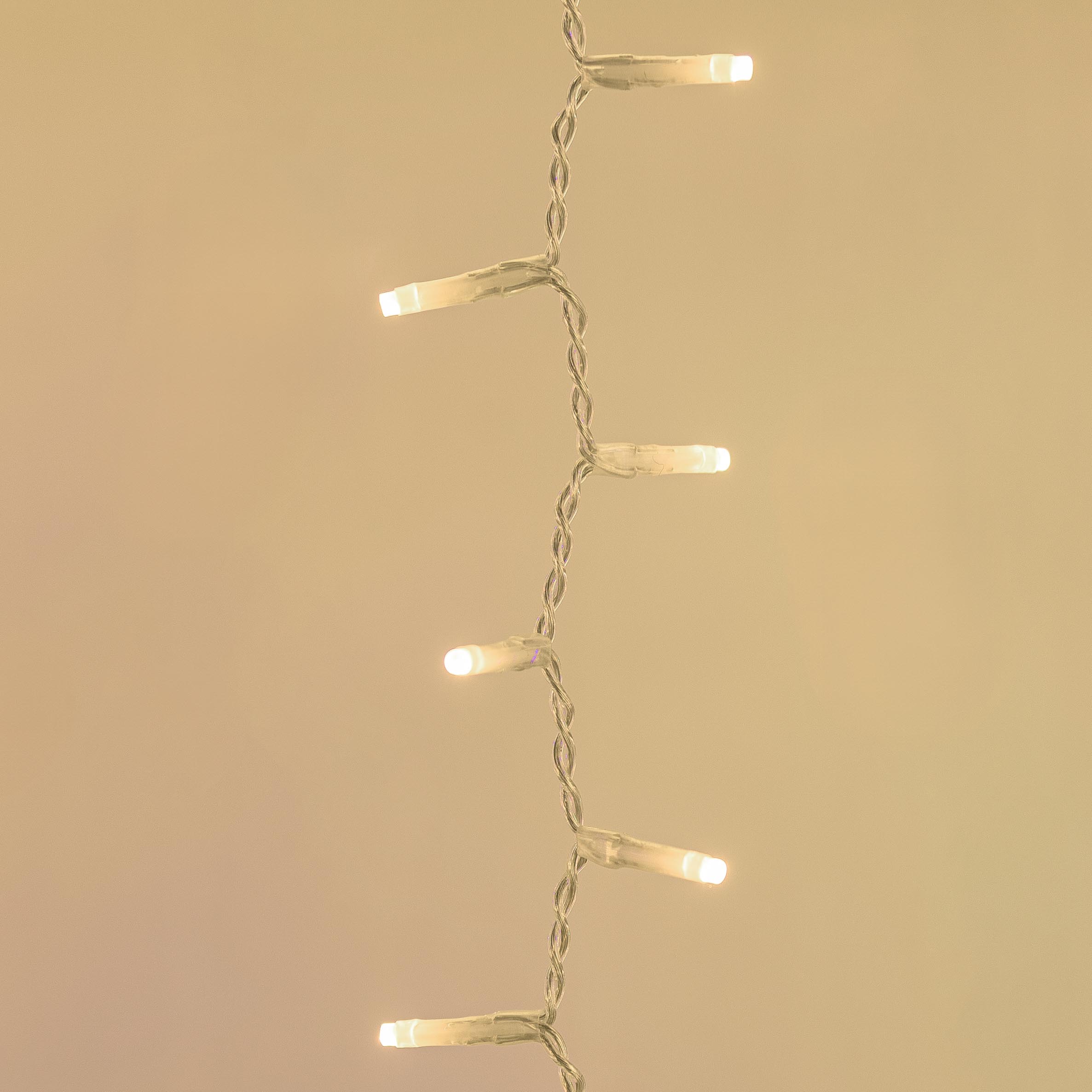 Stalattite 3,4 x h 0,8 m, 384 miniled bianco caldo e bianco extra caldo, cavo trasparente 11