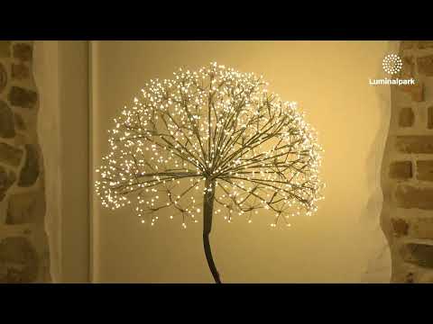 Stehleuchte Kugelbaum in Schwarz, Höhe 160 cm, 1350 MicroLED Warmweiß, für den Innenbereich   2