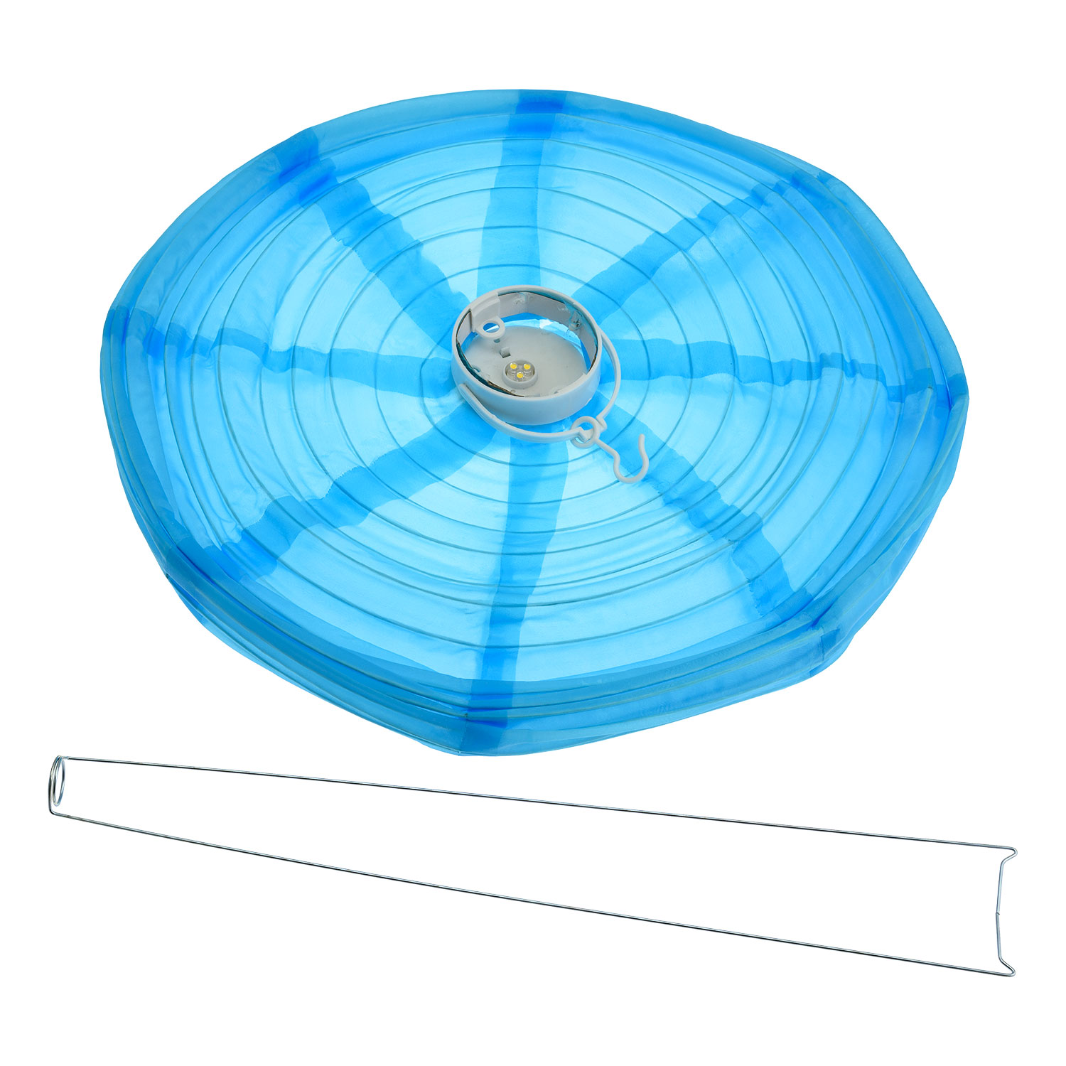 Blauer LED-Lampion Ø 40 cm, warmweißes Licht 3 Blauer LED-Lampion Ø 40 cm, warmweißes Licht 3