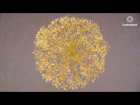 Sphère RICCO avec branches blanches, Ø 80 cm, 2500 microled blanc chaud, intérieur 2 Sphère RICCO avec branches blanches, Ø 80 cm, 2500 microled blanc chaud, intérieur 2