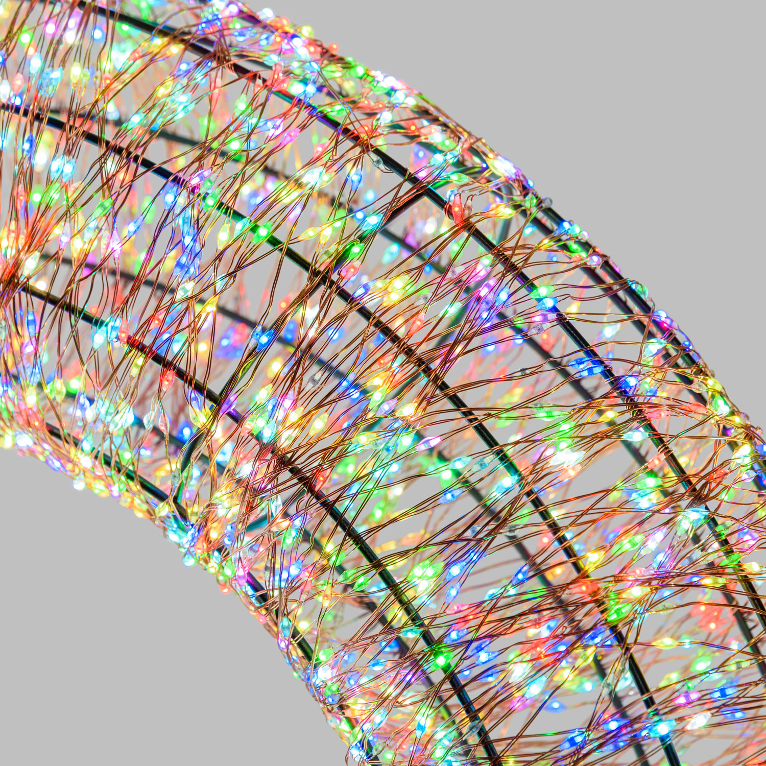 3D brauner Kranz Ø 75 cm, 6000 RGB farbwechselnde Micro-LEDs, Innenbereich 6 3D brauner Kranz Ø 75 cm, 6000 RGB farbwechselnde Micro-LEDs, Innenbereich 6