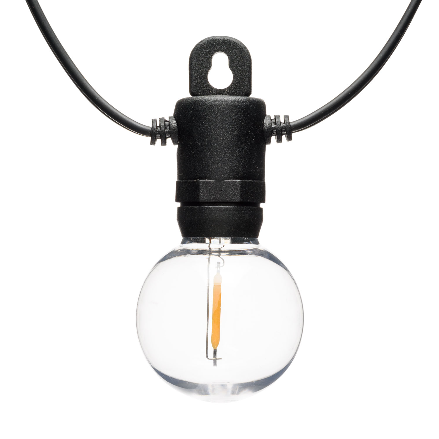 Catena Party light 16 m, 40 lampadine trasparenti Ø 40 mm, led bianco caldo, prolungabile 3 Catena Party light 16 m, 40 lampadine trasparenti Ø 40 mm, led bianco caldo, prolungabile 3