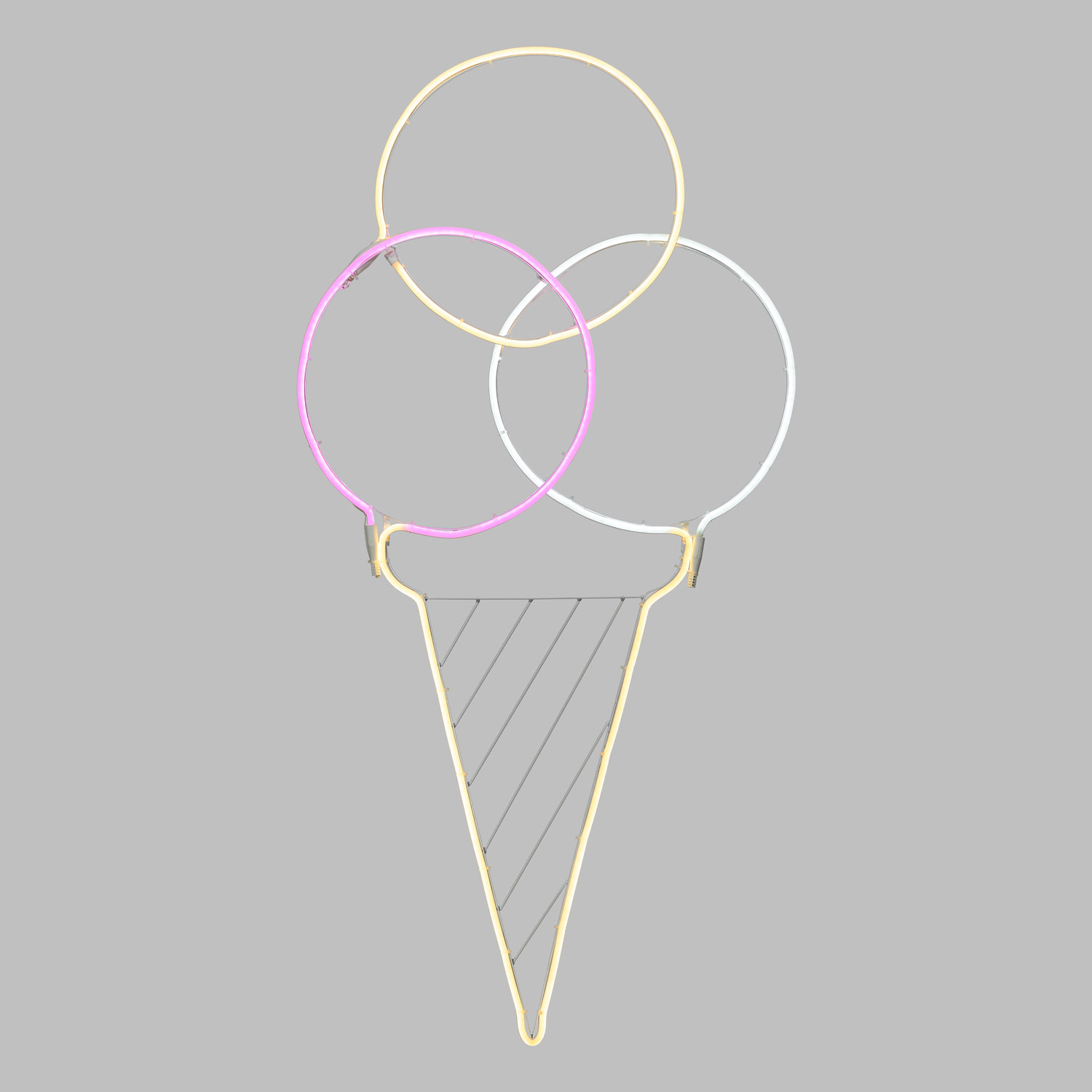 LED Lichtschlauch-Kugeleis mit Neon-Effekt, kaltweiß warmweiß und pink 1 LED Lichtschlauch-Kugeleis mit Neon-Effekt, kaltweiß warmweiß und pink 1