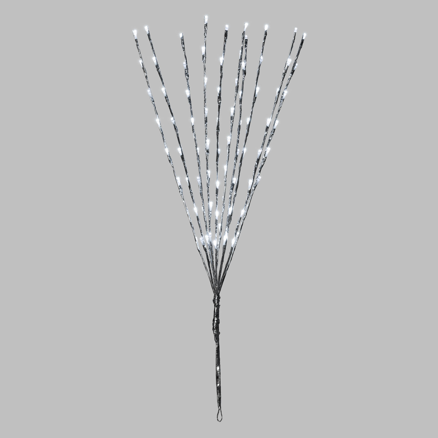 Silberner Lichterzweig h 75 cm, 80 LEDs kaltweiß 4 Silberner Lichterzweig h 75 cm, 80 LEDs kaltweiß 4
