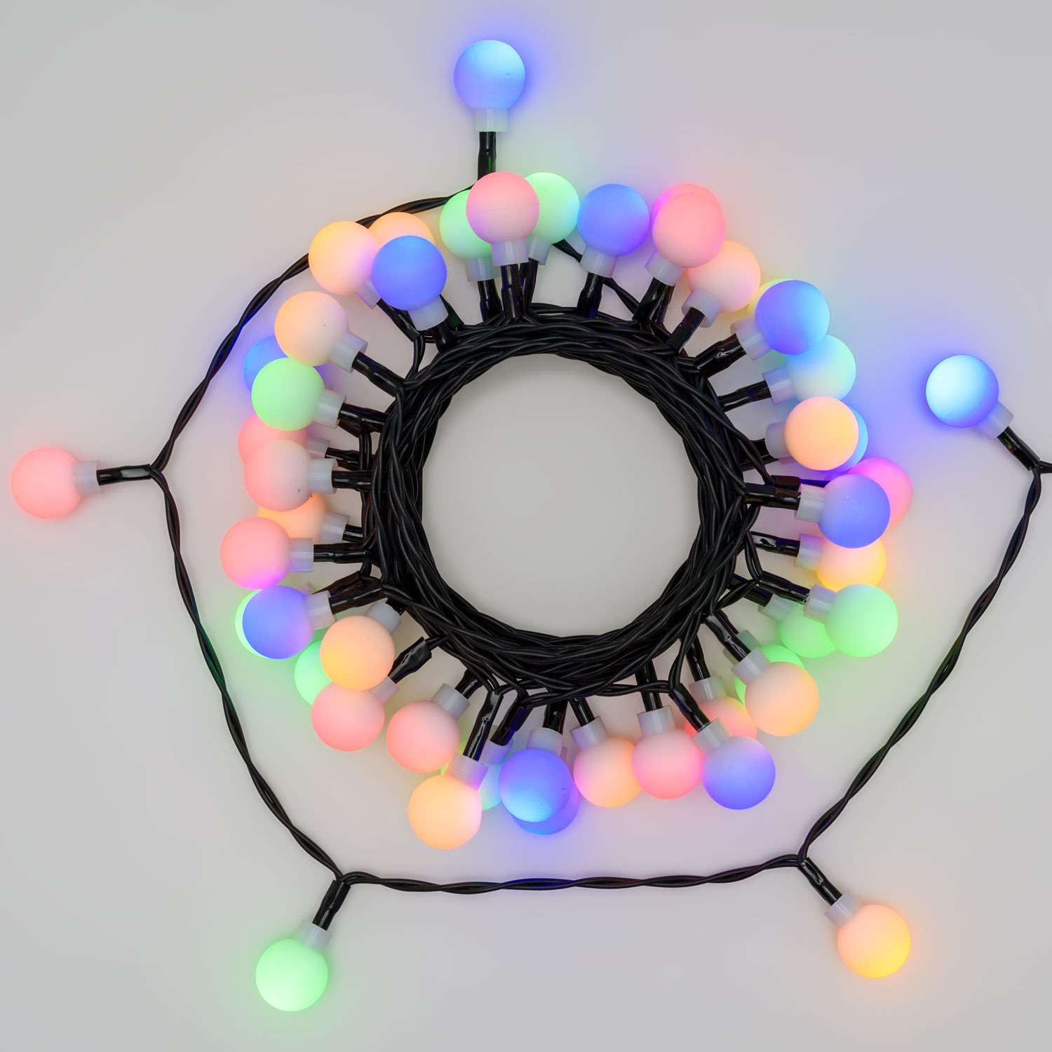 Catena a batteria 4,7 m, 48 minisfere, Dual Color LED Bianco Caldo e Multicolor 10 Catena a batteria 4,7 m, 48 minisfere, Dual Color LED Bianco Caldo e Multicolor 10