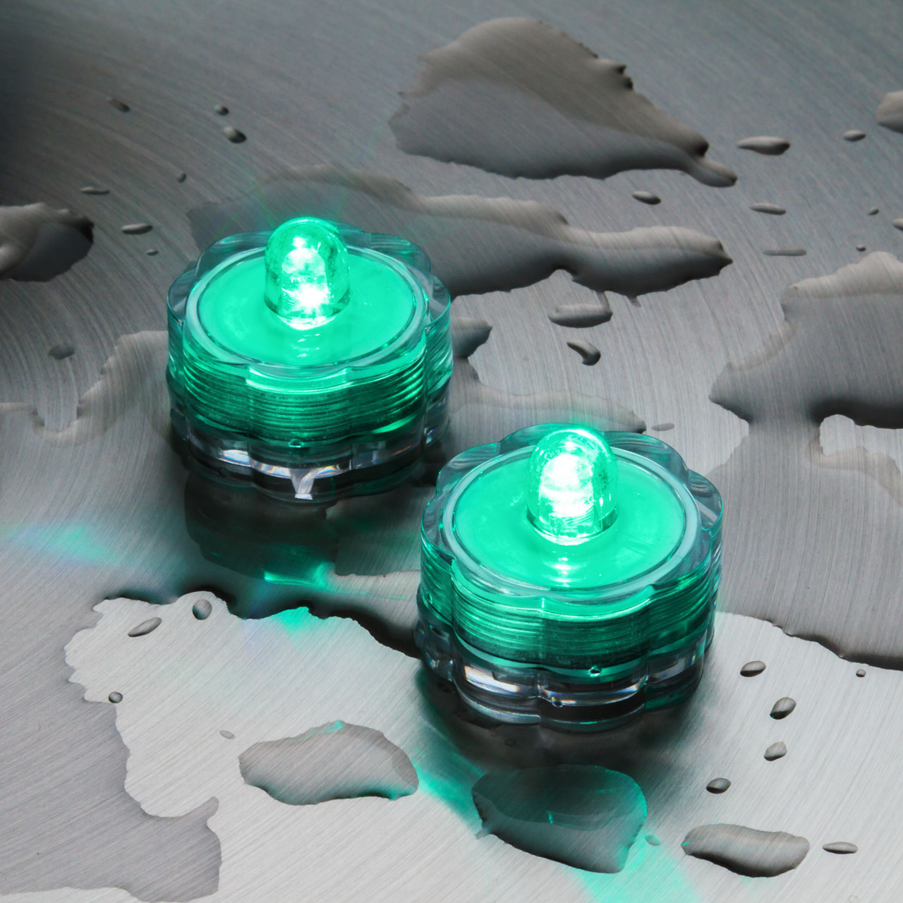 2 LED-Teelichter mit Batterie, grün 1 2 LED-Teelichter mit Batterie, grün 1
