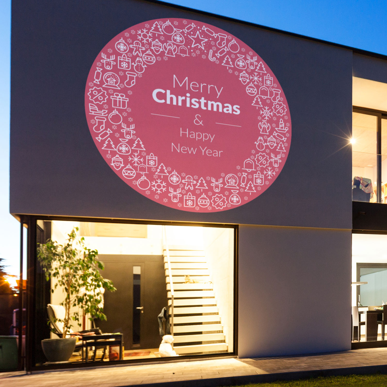 Gobo rojo Merry Christmas Ø 37mm 2 Gobo rojo Merry Christmas Ø 37mm 2