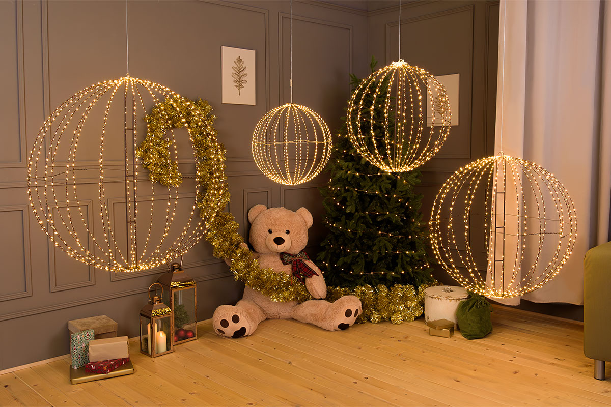 Decorazione natalizia Sfere Micro LED