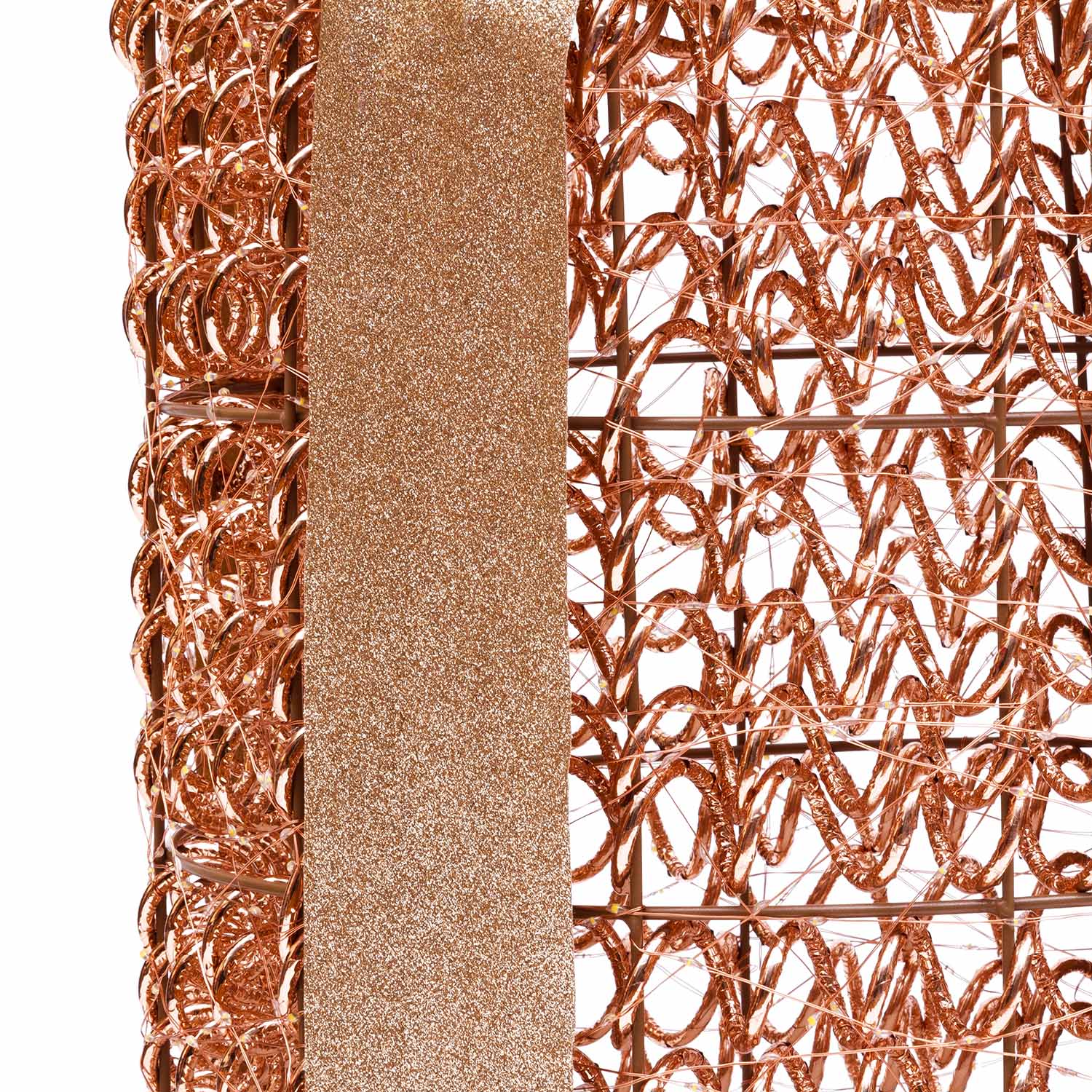 Set 2 Pacchi Regalo luminosi 3D Rose Gold, filo a spirale, led bianco caldo 3
