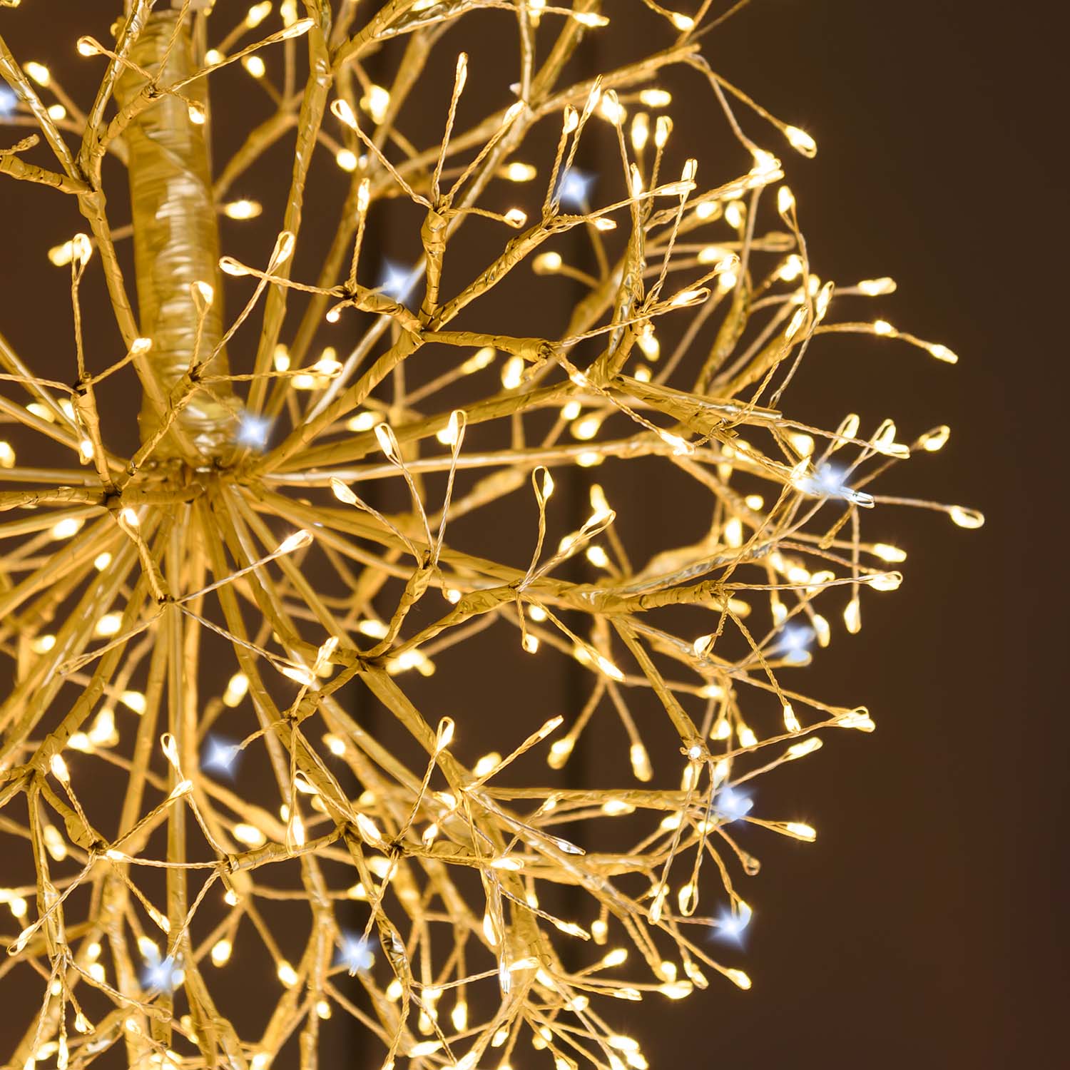 Sphère lumineuse RICCO avec branches Champagne, Ø 40 cm, 576 microled blanc chaud et blanc froid, intérieur 3 Sphère lumineuse RICCO avec branches Champagne, Ø 40 cm, 576 microled blanc chaud et blanc froid, intérieur 3