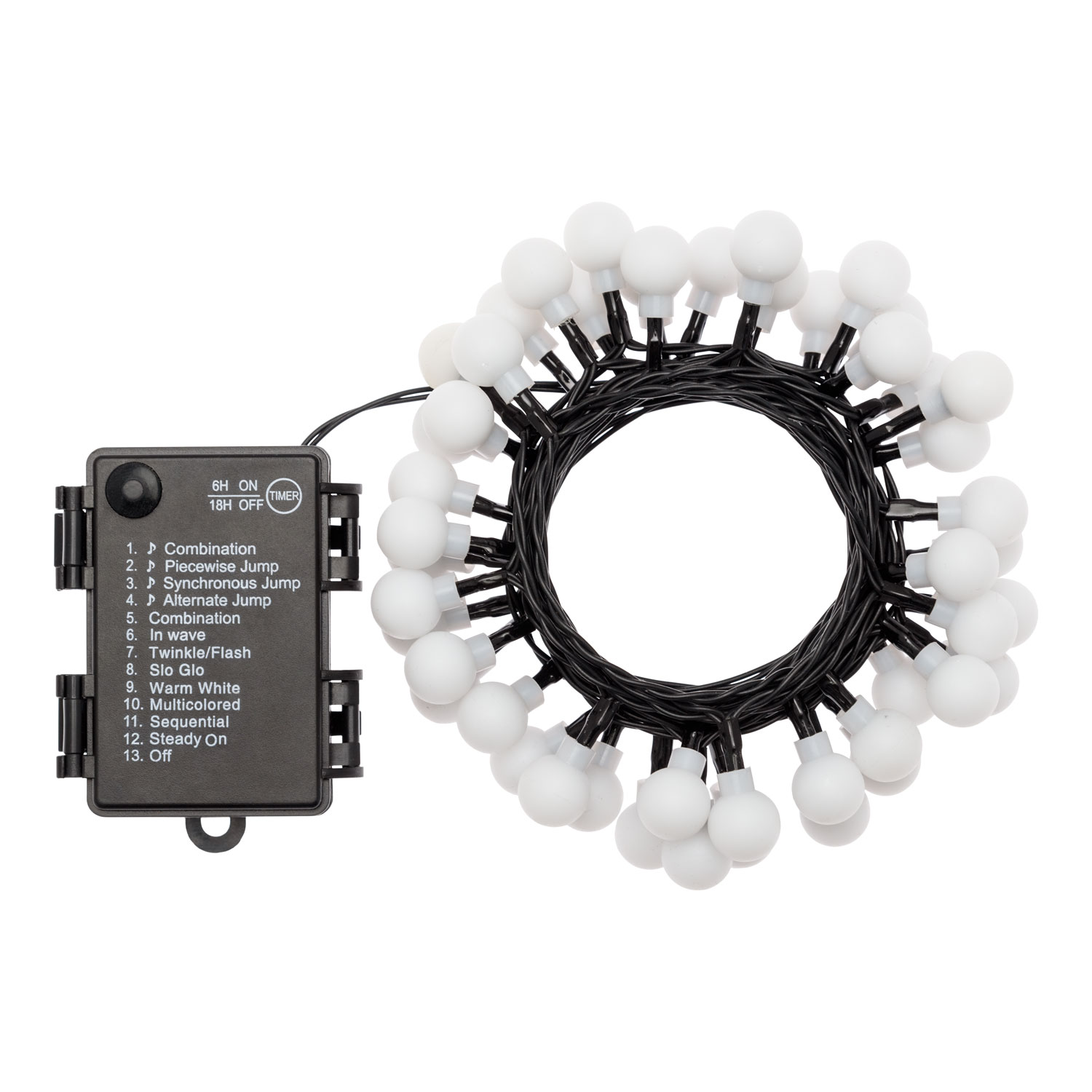 Catena a batteria 4,7 m, 48 minisfere, Dual Color LED Bianco Caldo e Multicolor 7 Catena a batteria 4,7 m, 48 minisfere, Dual Color LED Bianco Caldo e Multicolor 7