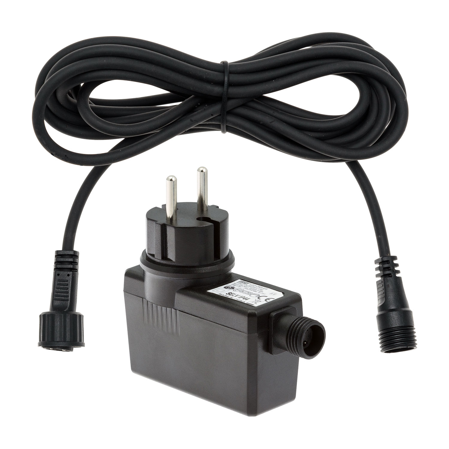 Serie Vintage LED 36V, Trasformatore 36V 24 watt per catene lampadine, 4 m di cavo nero 1 Serie Vintage LED 36V, Trasformatore 36V 24 watt per catene lampadine, 4 m di cavo nero 1