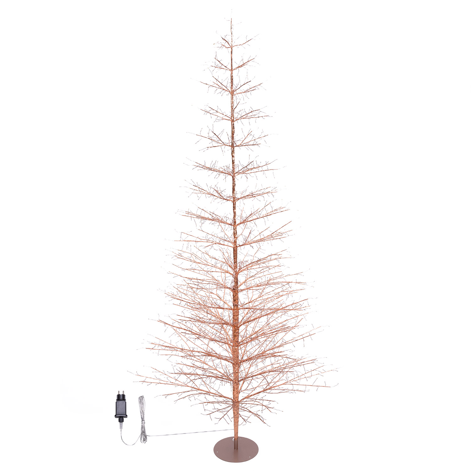 Albero Conico Tiglio oro rosa h 2,3 m, 2432 microled bianco caldo, uso interno 6