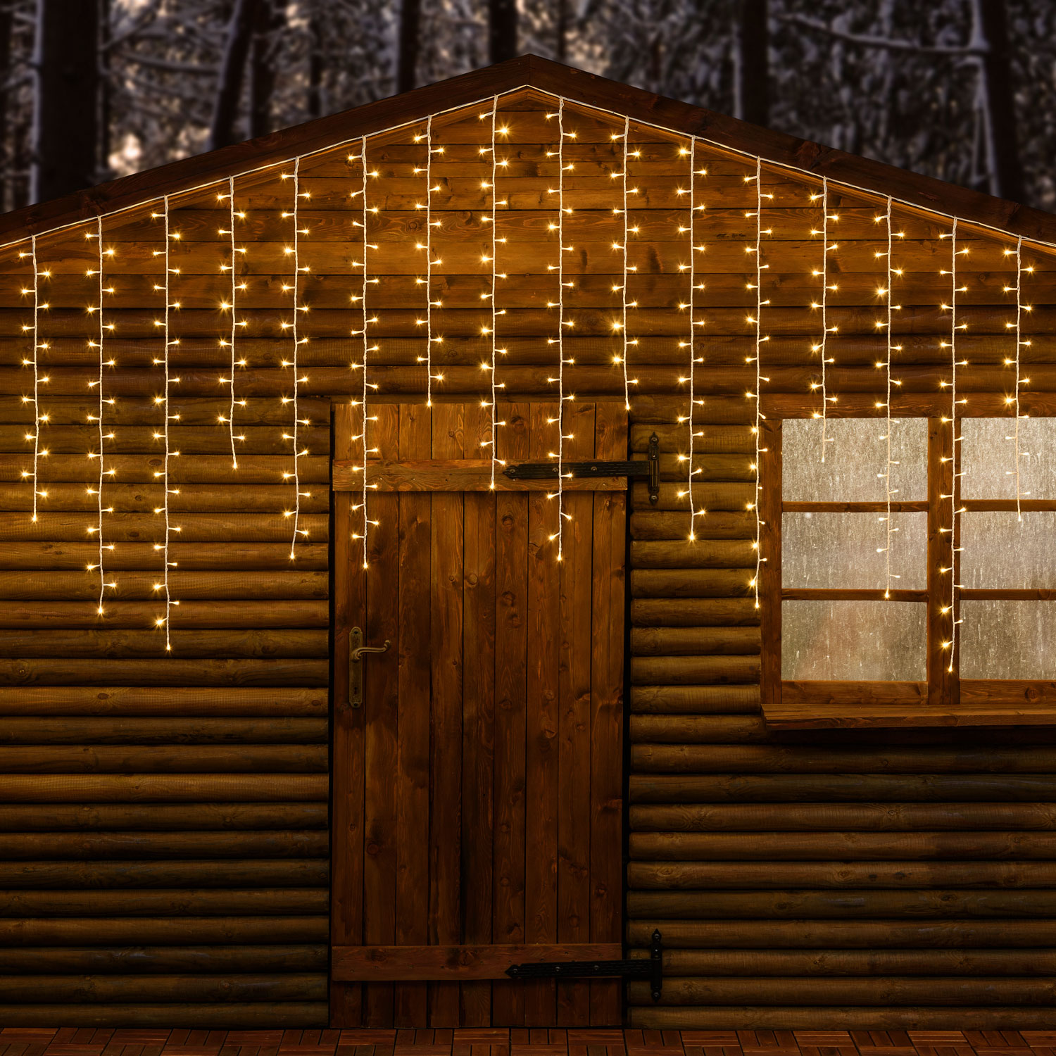 Snowlight-Lichterkette 4 x h 1,2 m, 480 LEDs warmweiß 7 Snowlight-Lichterkette 4 x h 1,2 m, 480 LEDs warmweiß 7