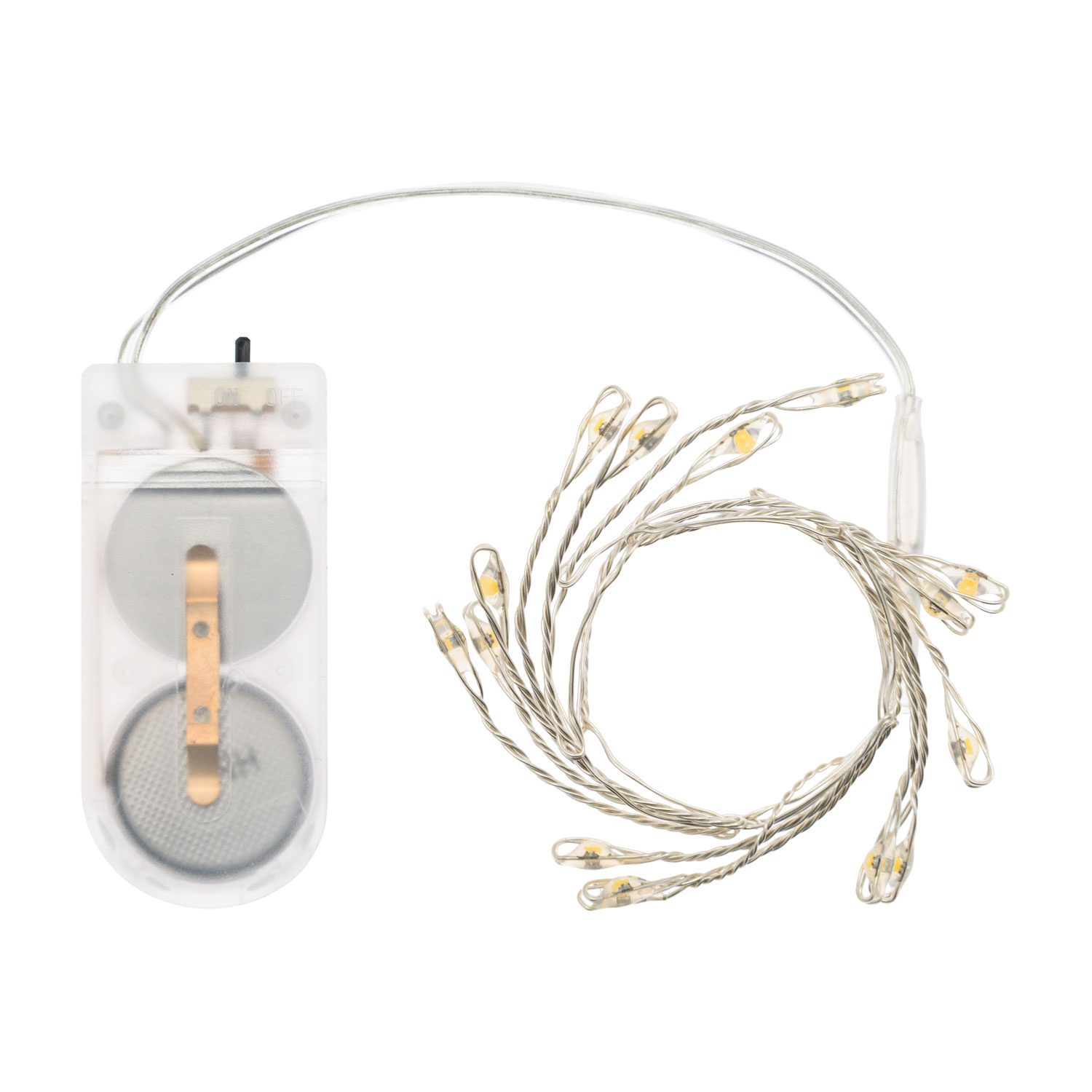 0,3 m, 15 Warm White Microled Battery String Lights, Silver Metal Wire 10 0,3 m, 15 Warm White Microled Battery String Lights, Silver Metal Wire 10