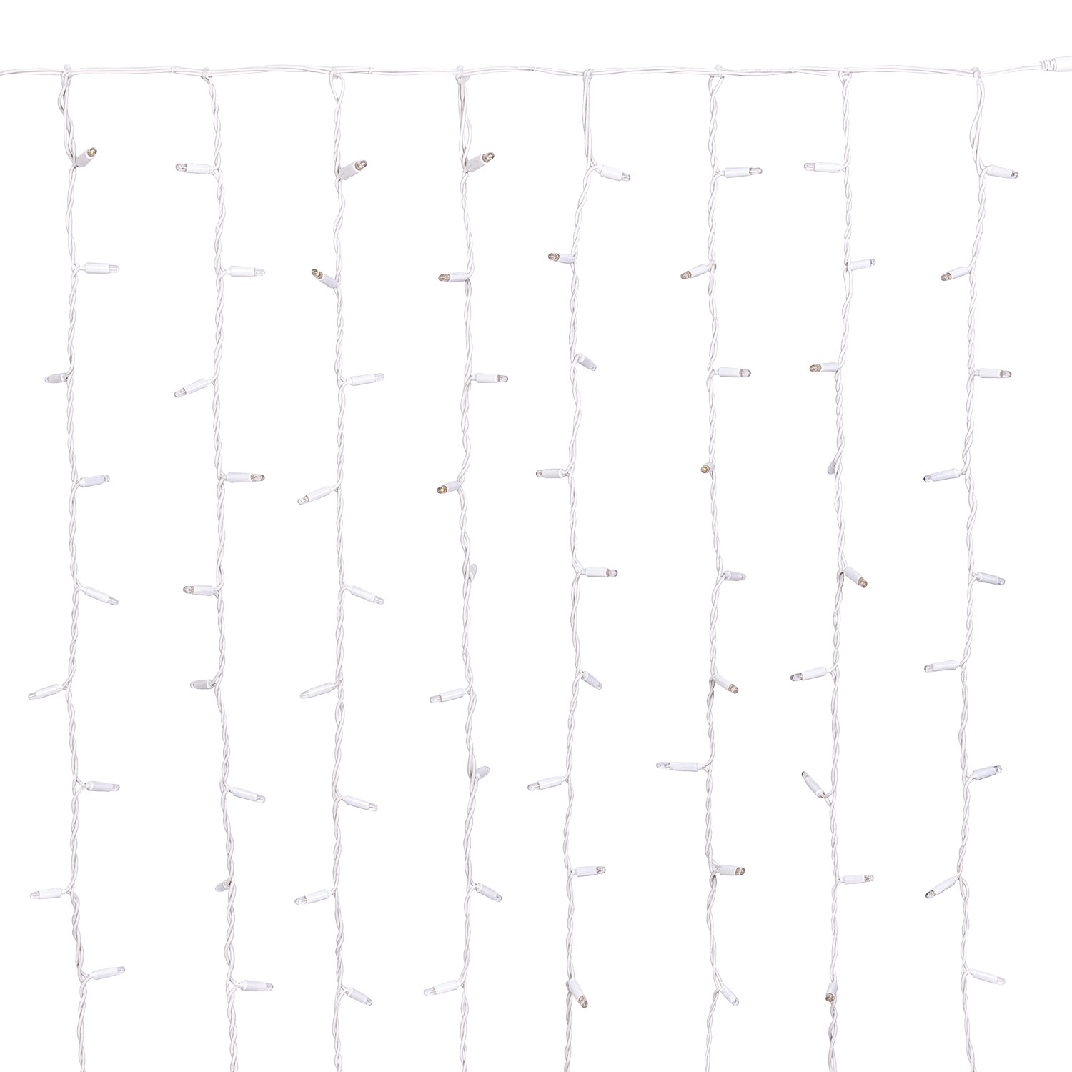 Rideau 2 x h 3 m, 480 maxiled blanc chaud, câble blanc, prolongeable, IP67 5