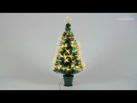 Sapin artificiel vert, fibre optique 100 cm, led blanc chaud et RGB 2 Sapin artificiel vert, fibre optique 100 cm, led blanc chaud et RGB 2